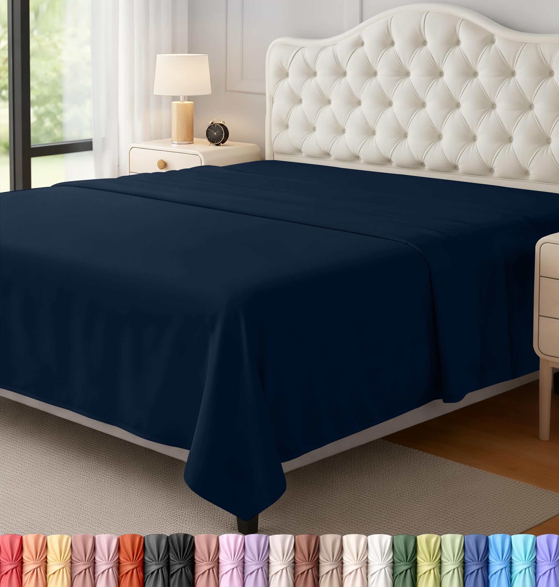 Utopia Bedding Flat Sheet - 1 Pack (Queen, Coral) - Soft Brushed Microfiber Fabric - Shrinkage & Fade Resistant Top Sheet - Easy Care Bed Sheet