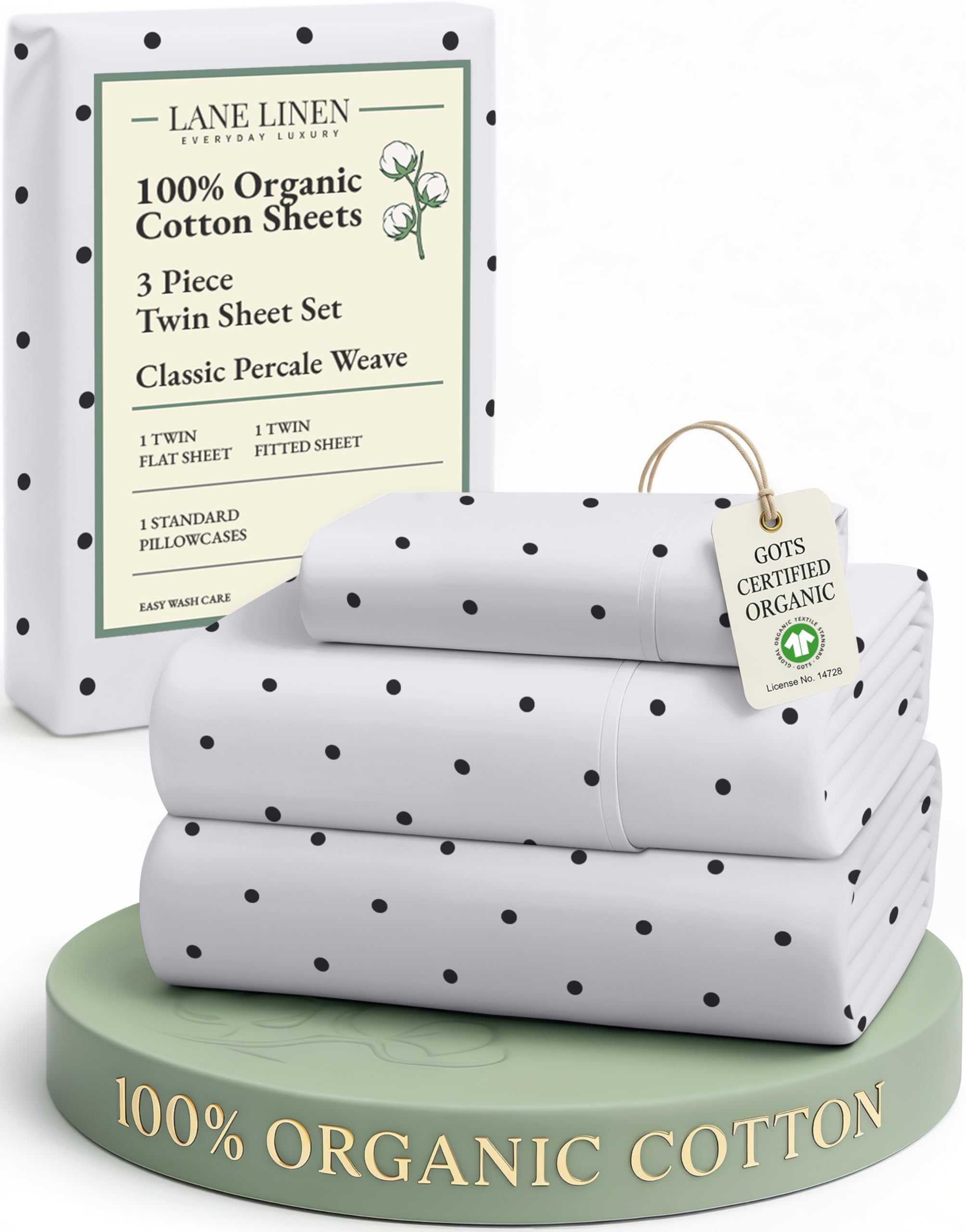 LANE LINEN 100% Organic Cotton Eco Friendly Sustainably Produced Queen Sheets Set, Low Pill Fade Resistant Machine Wash Fully Elasticized Cotton Bedding Queen Set- French Blue