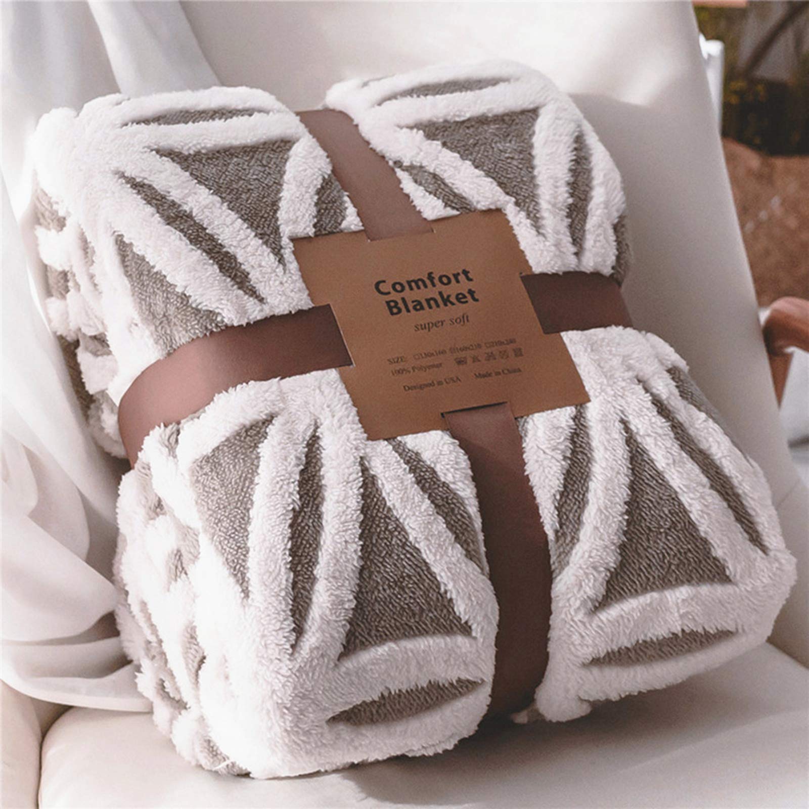 LOMAO Sherpa Fleece Blanket Fuzzy Soft Throw Blanket Dual Sided Blanket for Couch Sofa Bed (Coral, 51"x63")