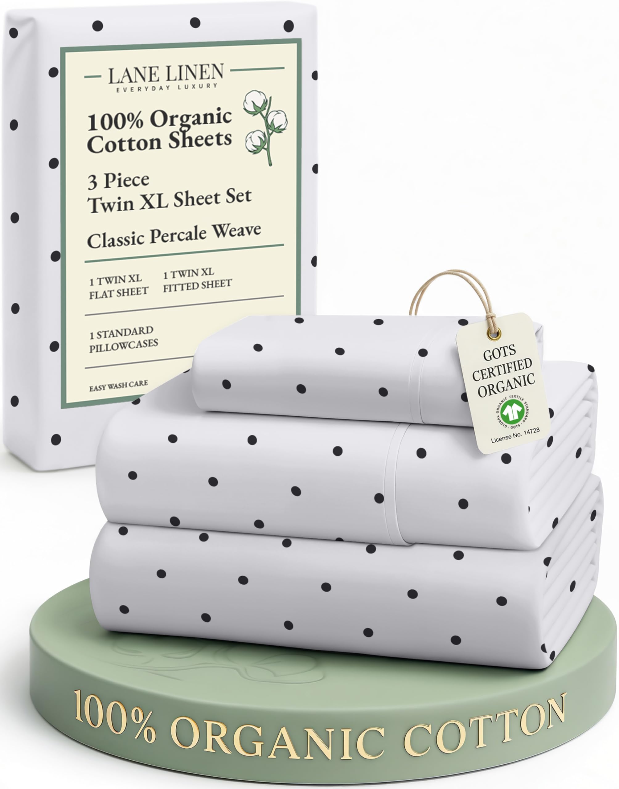 LANE LINEN 100% Organic Cotton Eco Friendly Sustainably Produced Queen Sheets Set, Low Pill Fade Resistant Machine Wash Fully Elasticized Cotton Bedding Queen Set- French Blue