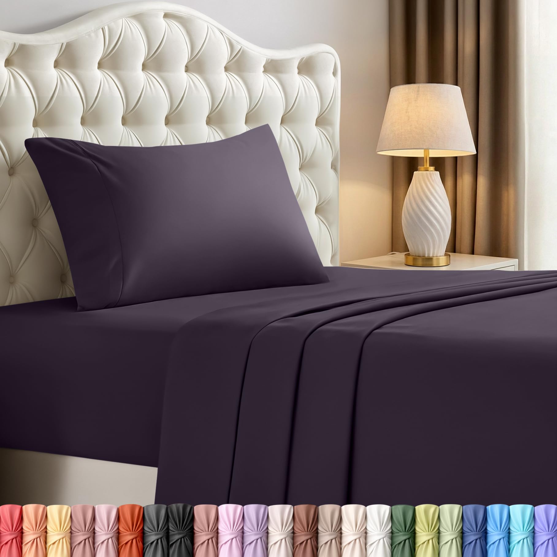 Utopia Bedding Queen Size Sheet Set – 4 Piece Bed Sheets, Soft and Breathable Microfiber, Includes 1 Fitted Sheet, 1 Flat Sheet and 2 Pillowcases – Oeko Tex (Coral)