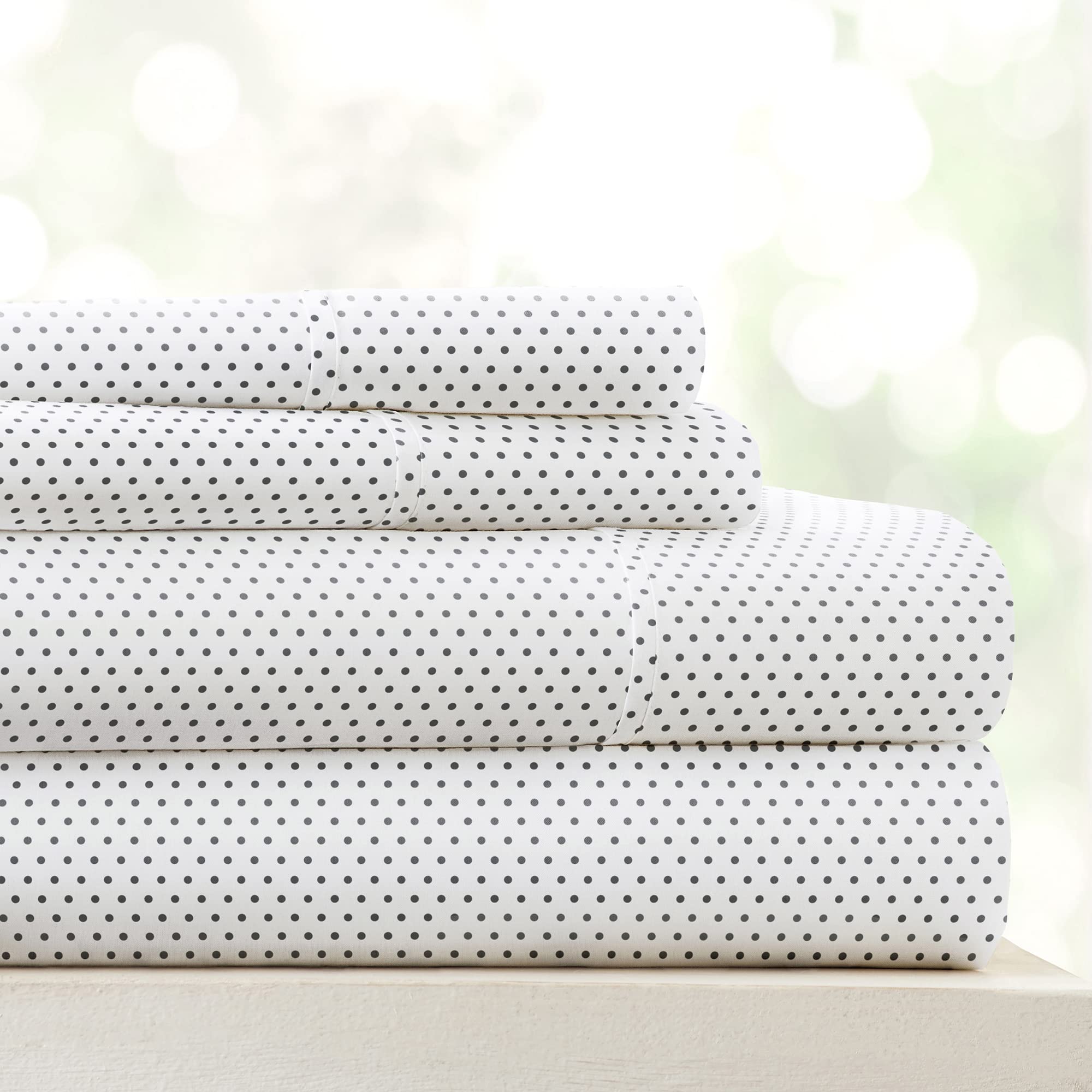 Linen Market 4 Piece Queen Sheet Set - Breathable, Double-Brushed Patterned Cooling Sheets – Oeko-TEX Certified Ultra Soft & Wrinkle-Free 16" Deep-Pocket Queen Sheets - Easy Care Soft Floral Pink