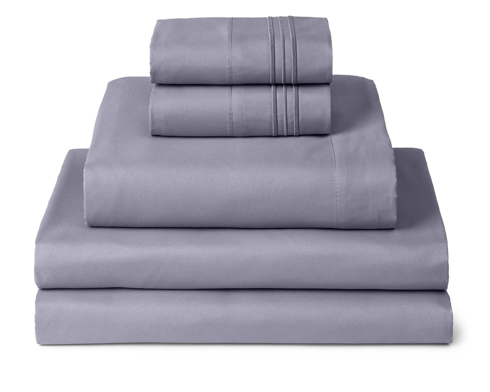 Mellanni Queen Sheets Set - 4 PC Iconic Collection Bedding - Hotel Luxury, Extra Soft, Cooling Bed Sheets - Wrinkle, Fade, Stain Resistant (Queen, White)