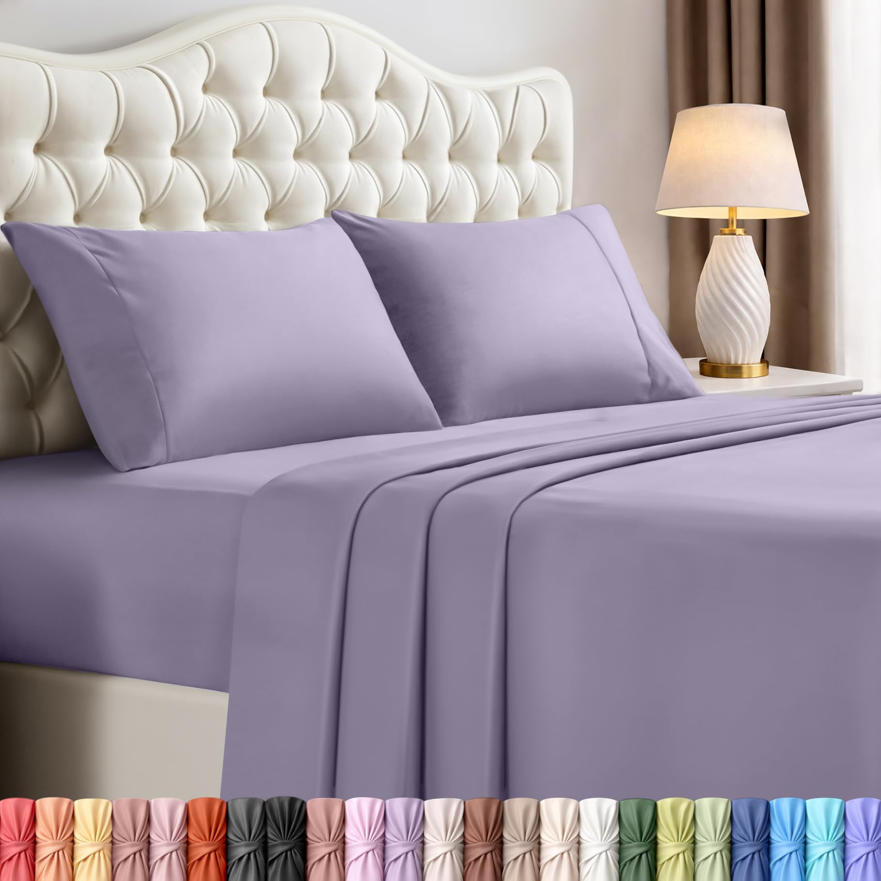 Utopia Bedding Queen Size Sheet Set – 4 Piece Bed Sheets, Soft and Breathable Microfiber, Includes 1 Fitted Sheet, 1 Flat Sheet and 2 Pillowcases – Oeko Tex (Coral)