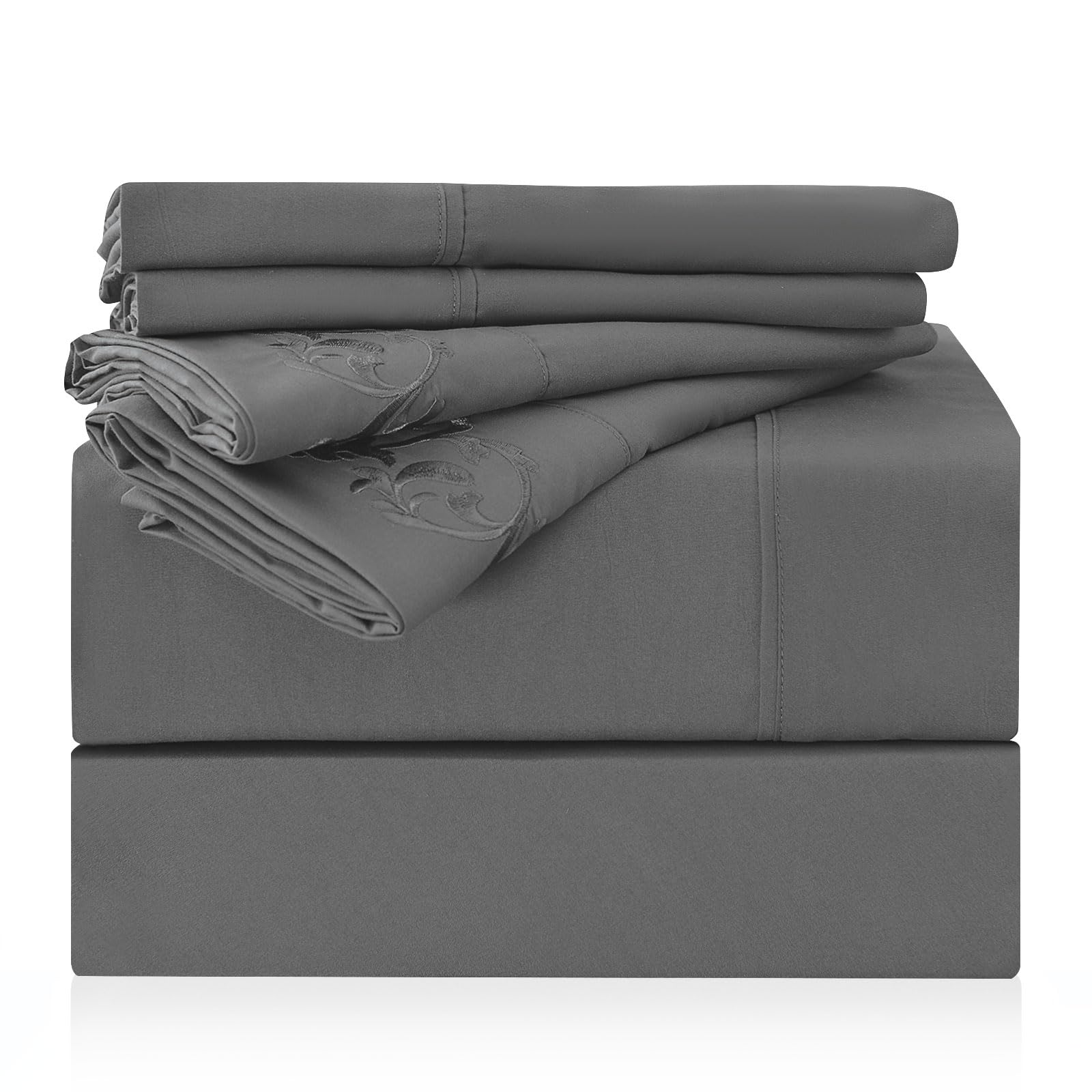 LONAVA Twin Sheet Set 3 Pieces,Peachy Coral Ultra Soft & Breathable Microbifer Sheets, 1600 Thread Count Hotel Luxury Oeko-Tex Bed Sheets, 14-16 Inch Deep Pocket Durable Wrinkle Free Sheets