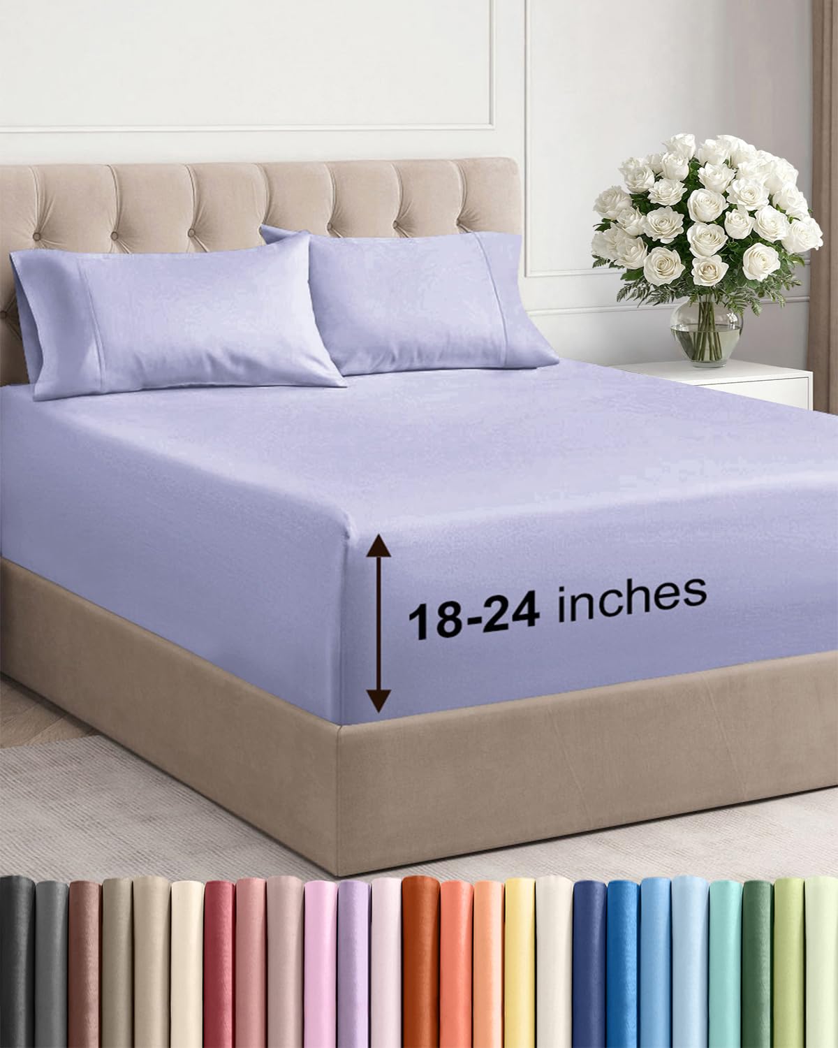 Extra Deep Queen Sheet Set - 6 Piece Breathable and Cooling Sheets - Hotel Luxury Bedding for Women, Men, Kids & Teens - Easy & Secure Fit - Soft, Wrinkle Free and Comfy - Extra Deep Pockets - Coral