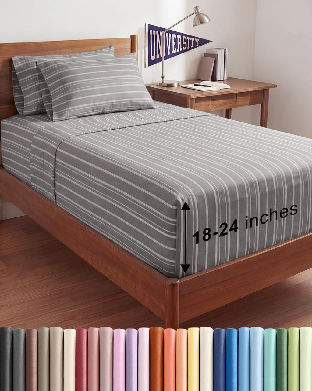Extra Deep Queen Sheet Set - 6 Piece Breathable and Cooling Sheets - Hotel Luxury Bedding for Women, Men, Kids & Teens - Easy & Secure Fit - Soft, Wrinkle Free and Comfy - Extra Deep Pockets - Coral