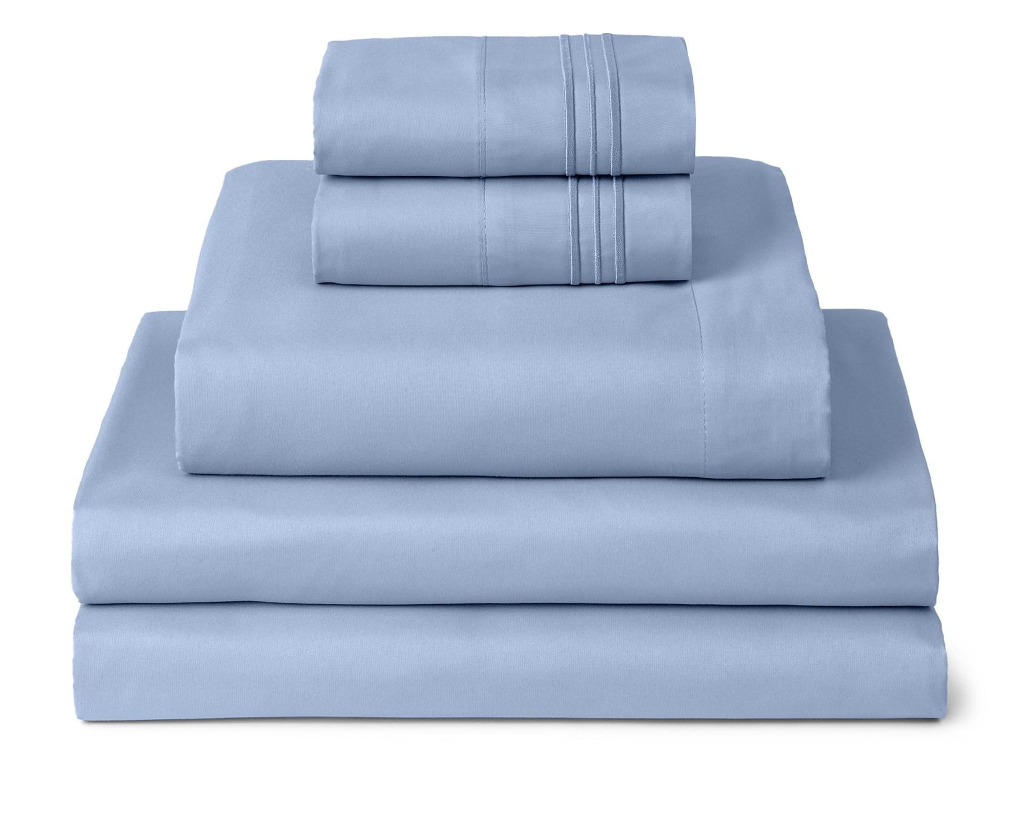 Mellanni Queen Sheets Set - 4 PC Iconic Collection Bedding - Hotel Luxury, Extra Soft, Cooling Bed Sheets - Wrinkle, Fade, Stain Resistant (Queen, White)