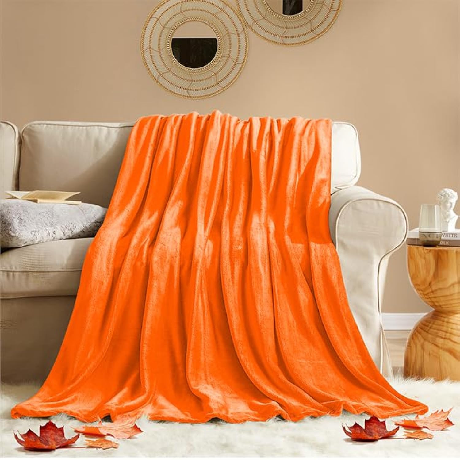 KMUSET Fleece Blanket Twin Size Coral Lightweight Super Soft Cozy Luxury Bed Blanket Microfiber