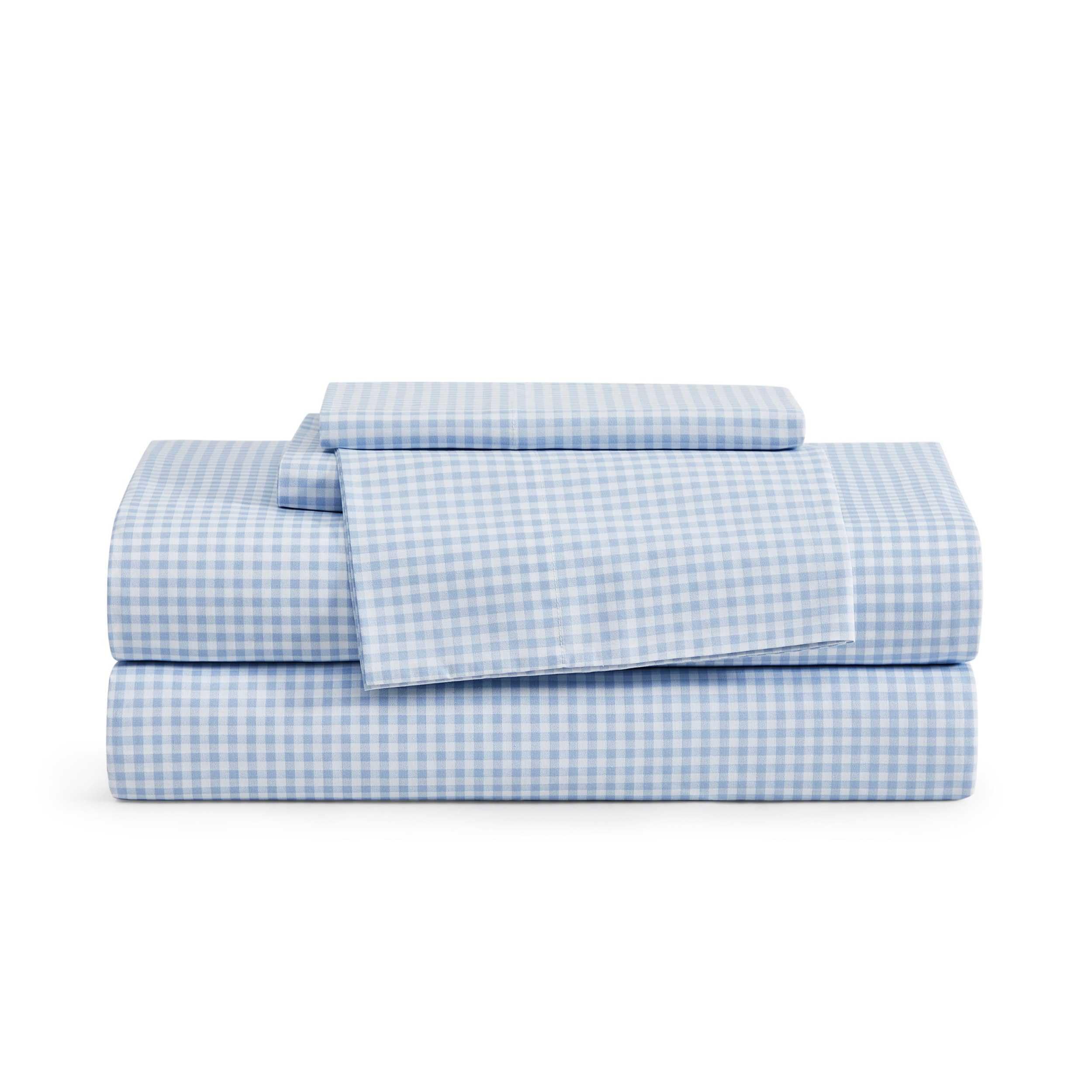 Tommy Hilfiger - Queen Bed Sheets, Crisp & Cool Cotton Percale Bedding with Matching Pillowcases, Lightweight Bed Set, Oeko-Tex Certified (Effortless Stripe Beige)