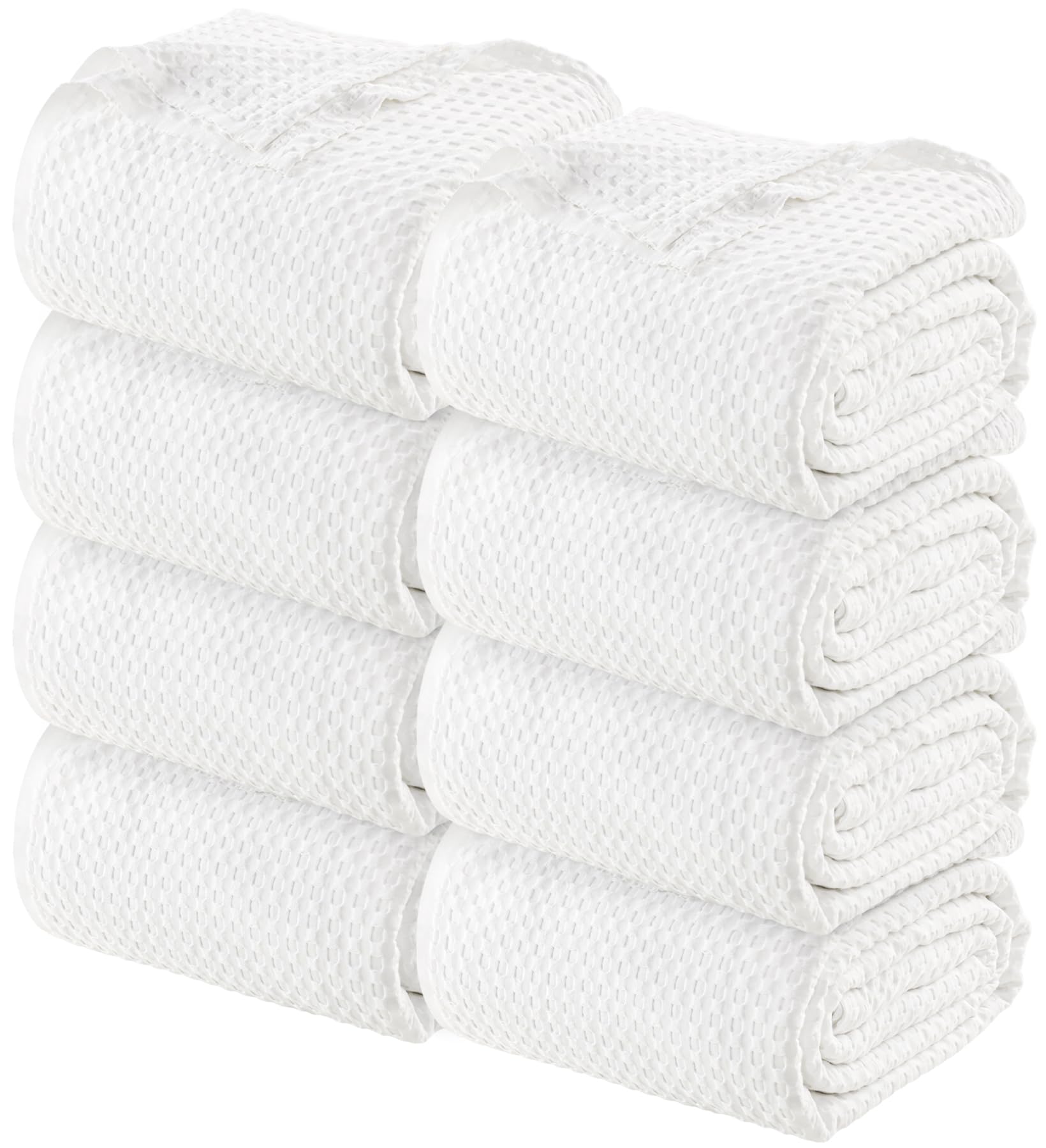 Utopia Bedding 100% Cotton Waffle Weave Blanket Queen Size for Bed - Lightweight, Breathable Summer Blankets Soft and Cozy, Gifts for Women Home Room Decor (White, 90x90 Inch)