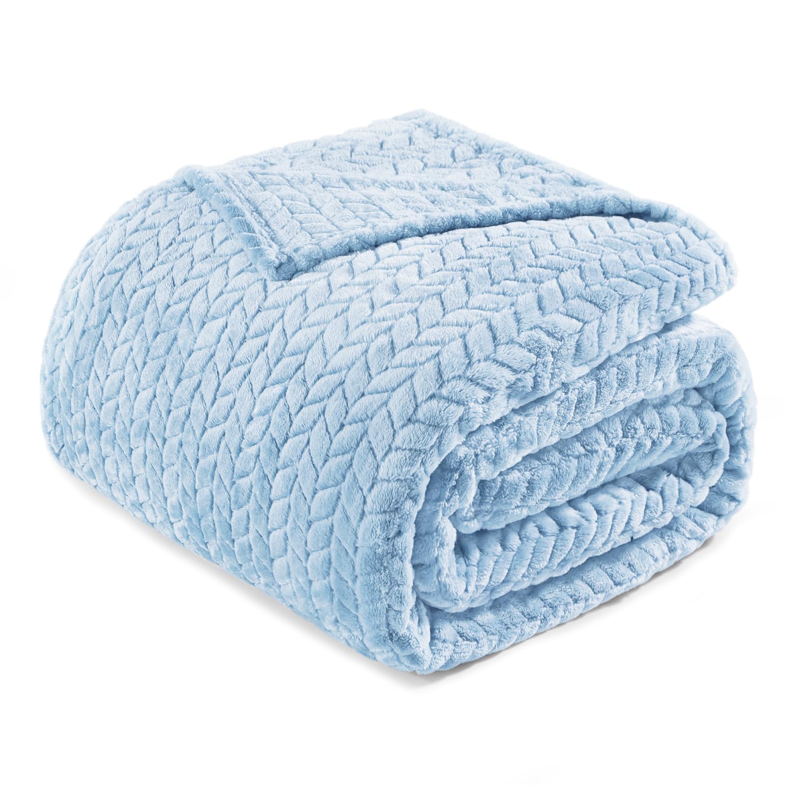 Exclusivo Mezcla Fleece Throw Blanket for Couch Sofa Bedroom, Soft Fuzzy Plush Warm Lightweight Jacquard Flannel Throws for Women, 50x70 Inches, Pink