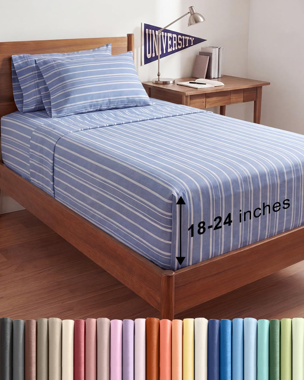Extra Deep Queen Sheet Set - 6 Piece Breathable and Cooling Sheets - Hotel Luxury Bedding for Women, Men, Kids & Teens - Easy & Secure Fit - Soft, Wrinkle Free and Comfy - Extra Deep Pockets - Coral