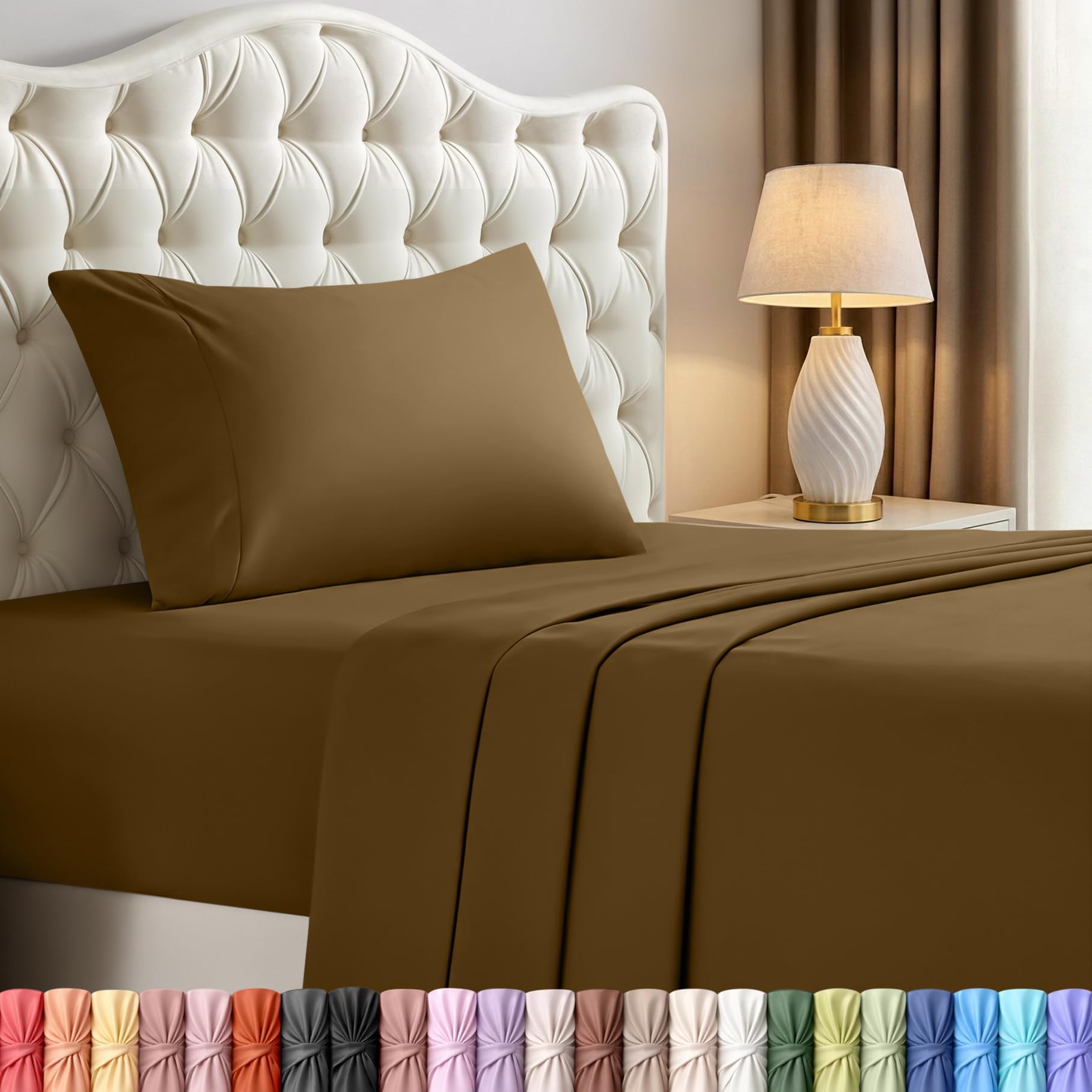 Utopia Bedding Queen Size Sheet Set – 4 Piece Bed Sheets, Soft and Breathable Microfiber, Includes 1 Fitted Sheet, 1 Flat Sheet and 2 Pillowcases – Oeko Tex (Coral)