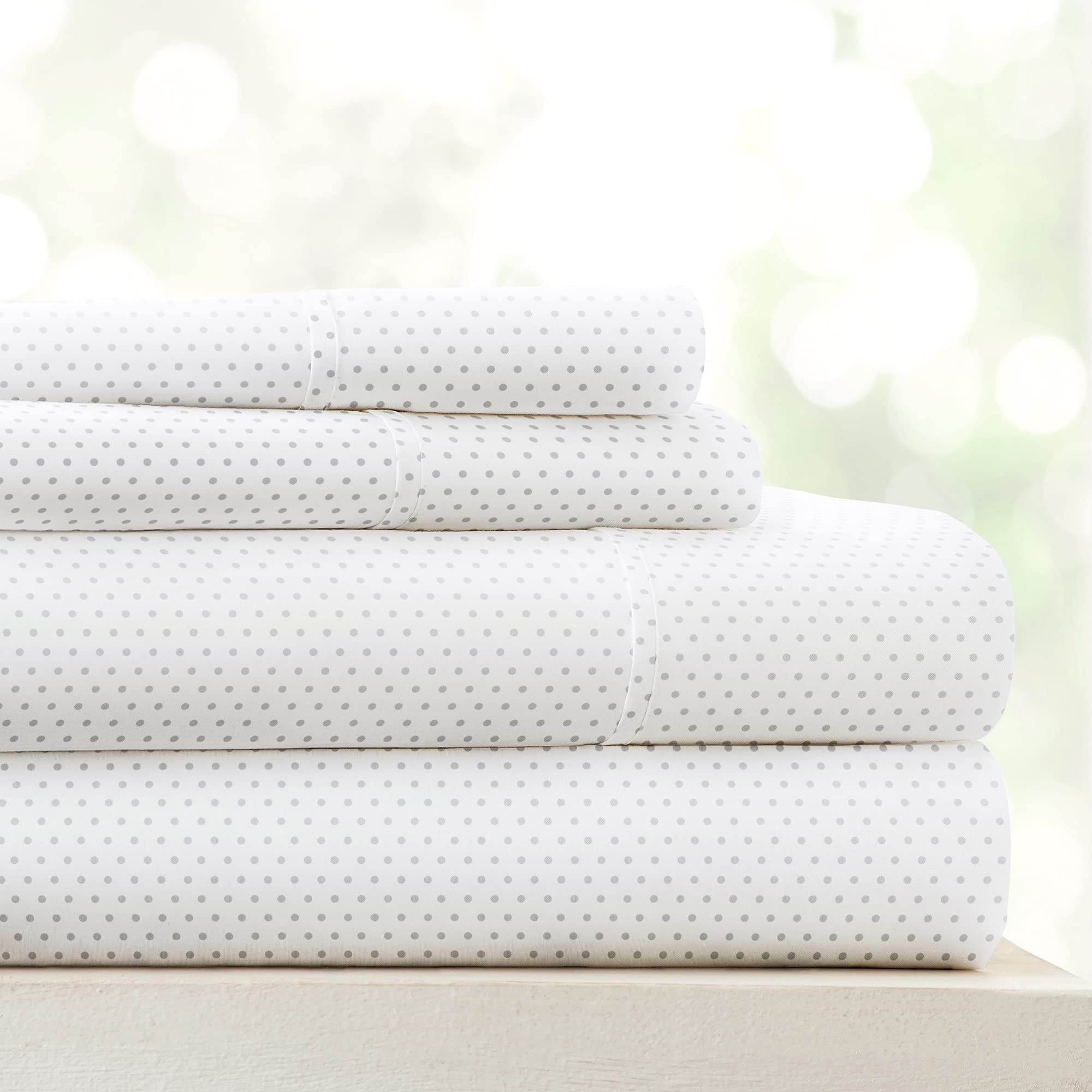 Linen Market 4 Piece Queen Sheet Set - Breathable, Double-Brushed Patterned Cooling Sheets – Oeko-TEX Certified Ultra Soft & Wrinkle-Free 16" Deep-Pocket Queen Sheets - Easy Care Soft Floral Pink