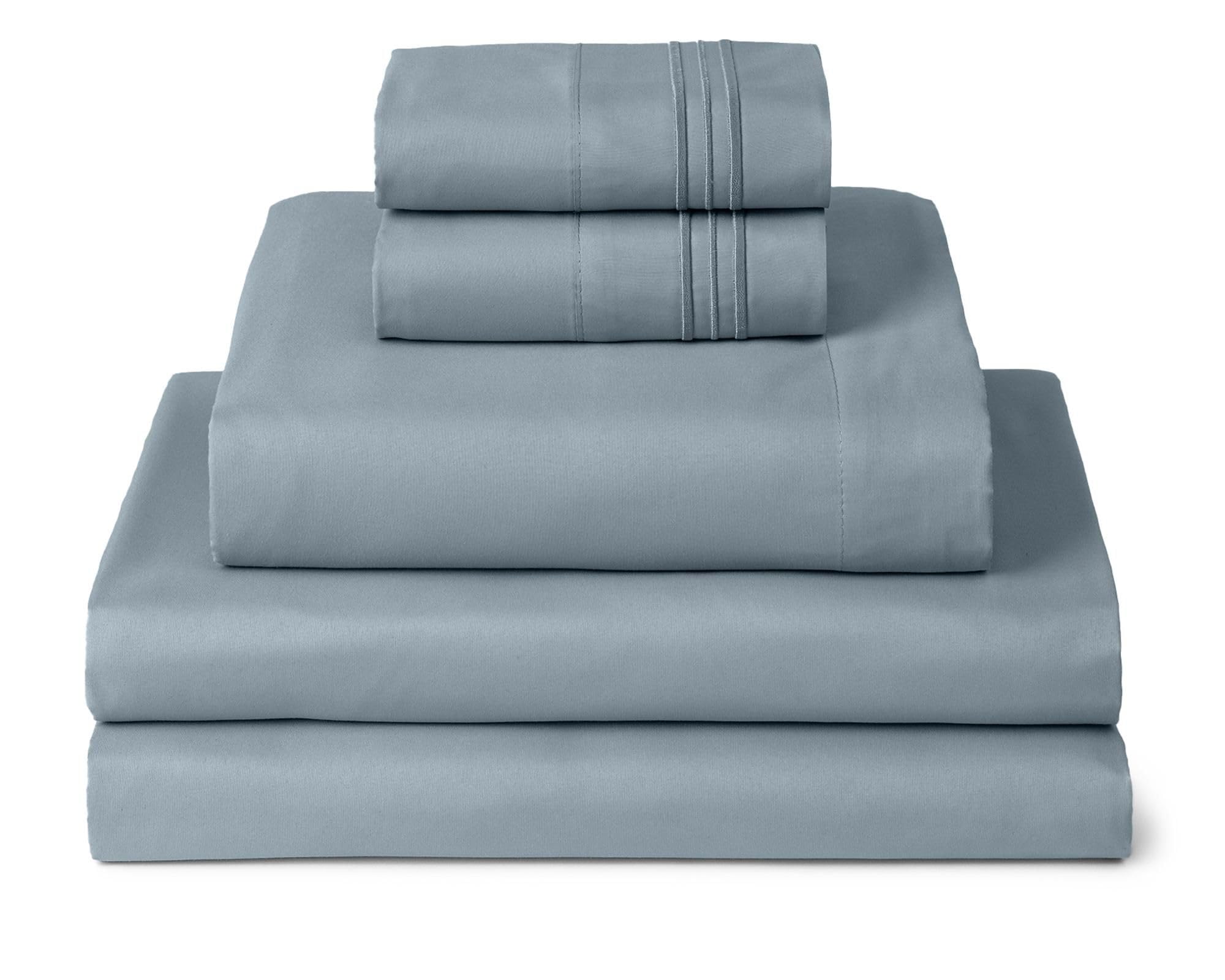Mellanni Queen Sheets Set - 4 PC Iconic Collection Bedding - Hotel Luxury, Extra Soft, Cooling Bed Sheets - Wrinkle, Fade, Stain Resistant (Queen, White)