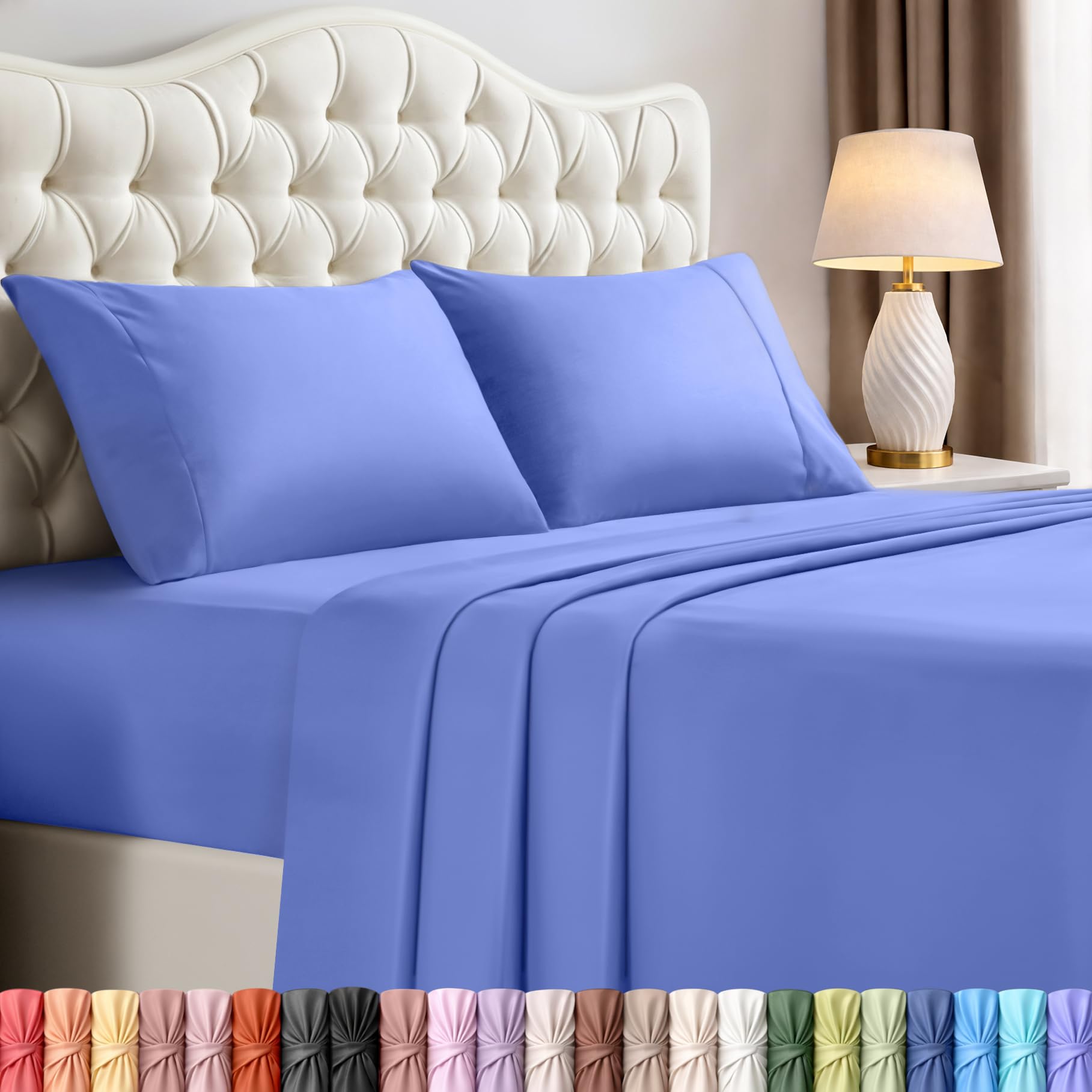 Utopia Bedding Queen Size Sheet Set – 4 Piece Bed Sheets, Soft and Breathable Microfiber, Includes 1 Fitted Sheet, 1 Flat Sheet and 2 Pillowcases – Oeko Tex (Coral)