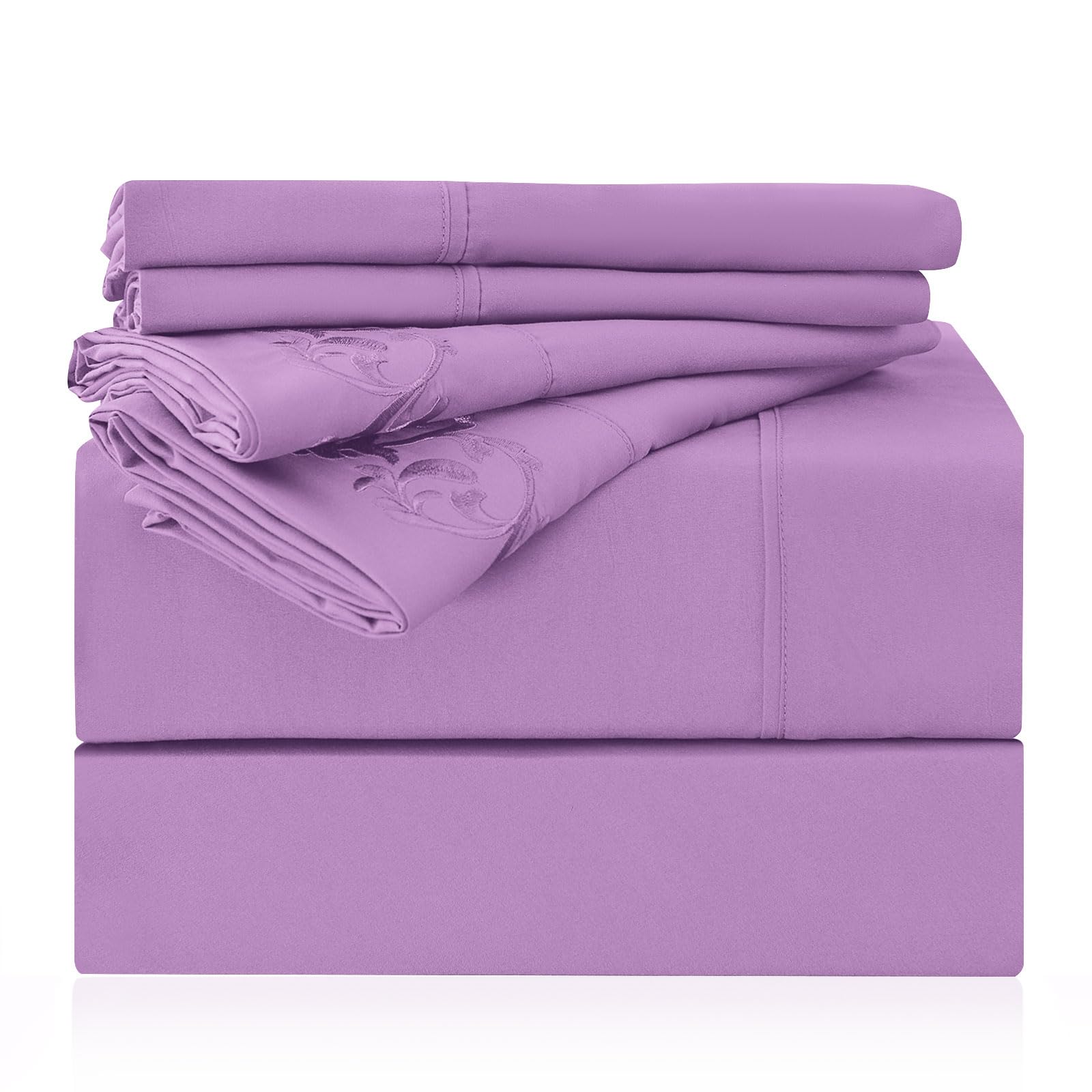 LONAVA Twin Sheet Set 3 Pieces,Peachy Coral Ultra Soft & Breathable Microbifer Sheets, 1600 Thread Count Hotel Luxury Oeko-Tex Bed Sheets, 14-16 Inch Deep Pocket Durable Wrinkle Free Sheets