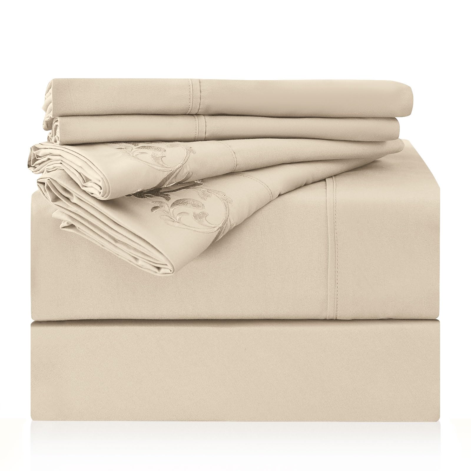 LONAVA Twin Sheet Set 3 Pieces,Peachy Coral Ultra Soft & Breathable Microbifer Sheets, 1600 Thread Count Hotel Luxury Oeko-Tex Bed Sheets, 14-16 Inch Deep Pocket Durable Wrinkle Free Sheets
