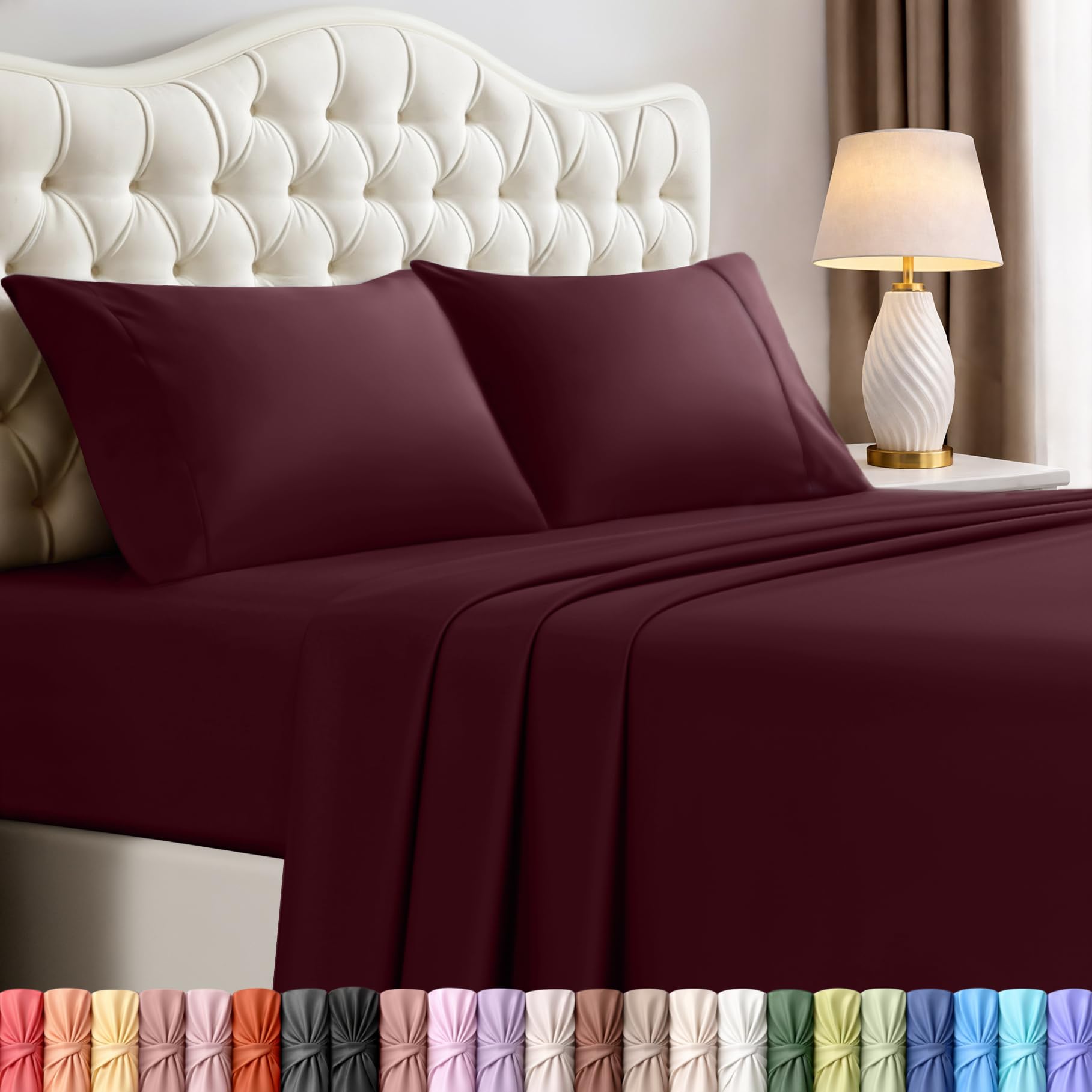 Utopia Bedding Queen Size Sheet Set – 4 Piece Bed Sheets, Soft and Breathable Microfiber, Includes 1 Fitted Sheet, 1 Flat Sheet and 2 Pillowcases – Oeko Tex (Coral)