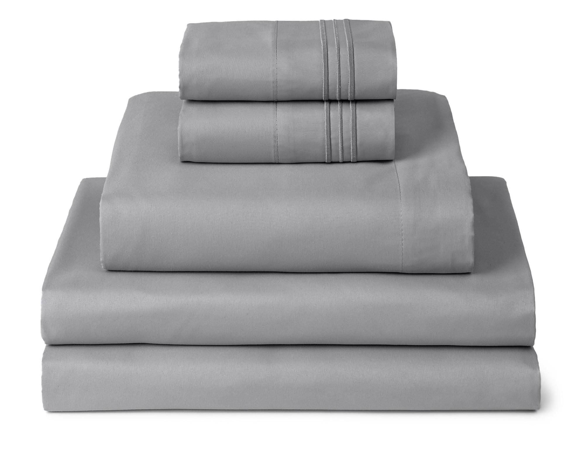 Mellanni Queen Sheets Set - 4 PC Iconic Collection Bedding - Hotel Luxury, Extra Soft, Cooling Bed Sheets - Wrinkle, Fade, Stain Resistant (Queen, White)
