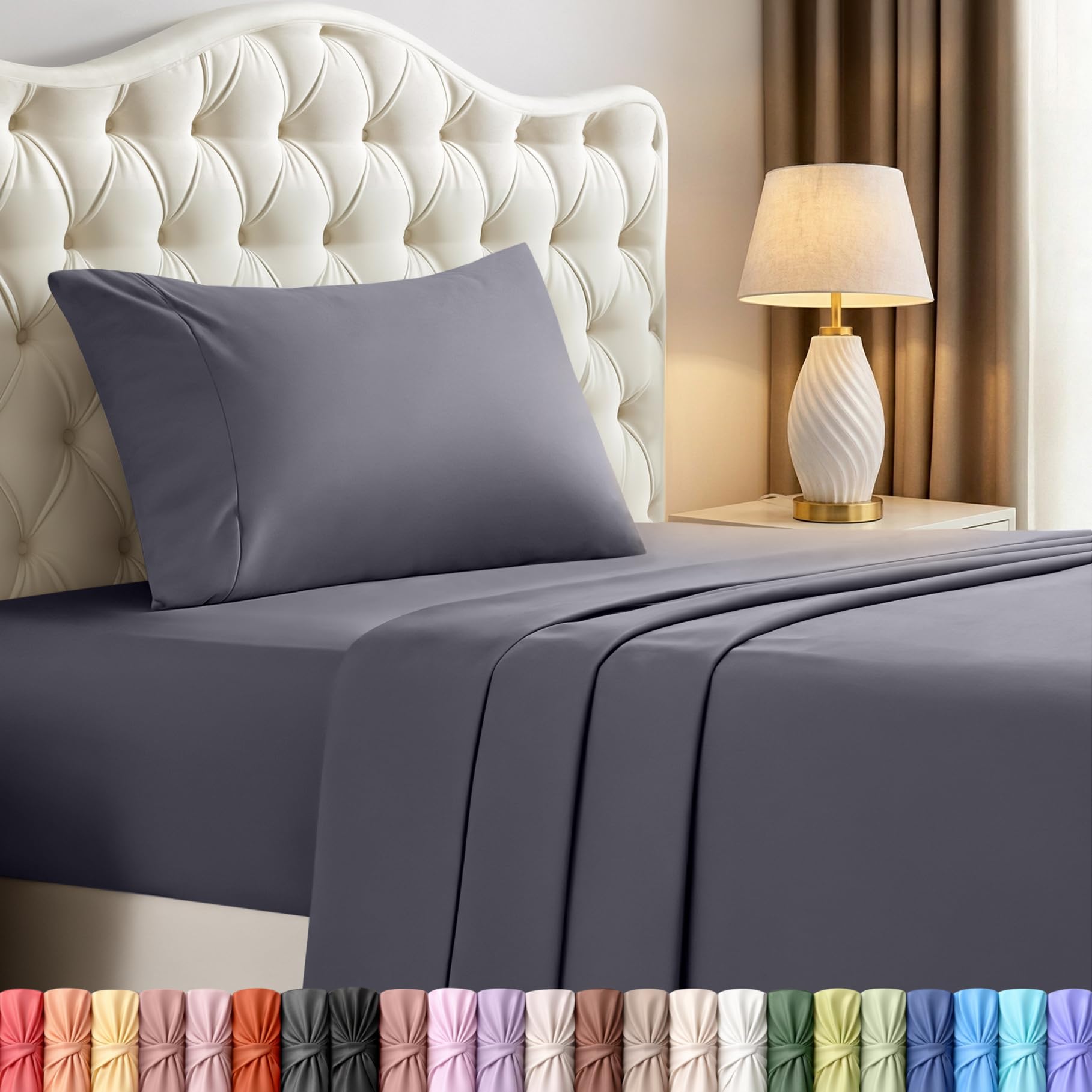Utopia Bedding Queen Size Sheet Set – 4 Piece Bed Sheets, Soft and Breathable Microfiber, Includes 1 Fitted Sheet, 1 Flat Sheet and 2 Pillowcases – Oeko Tex (Coral)