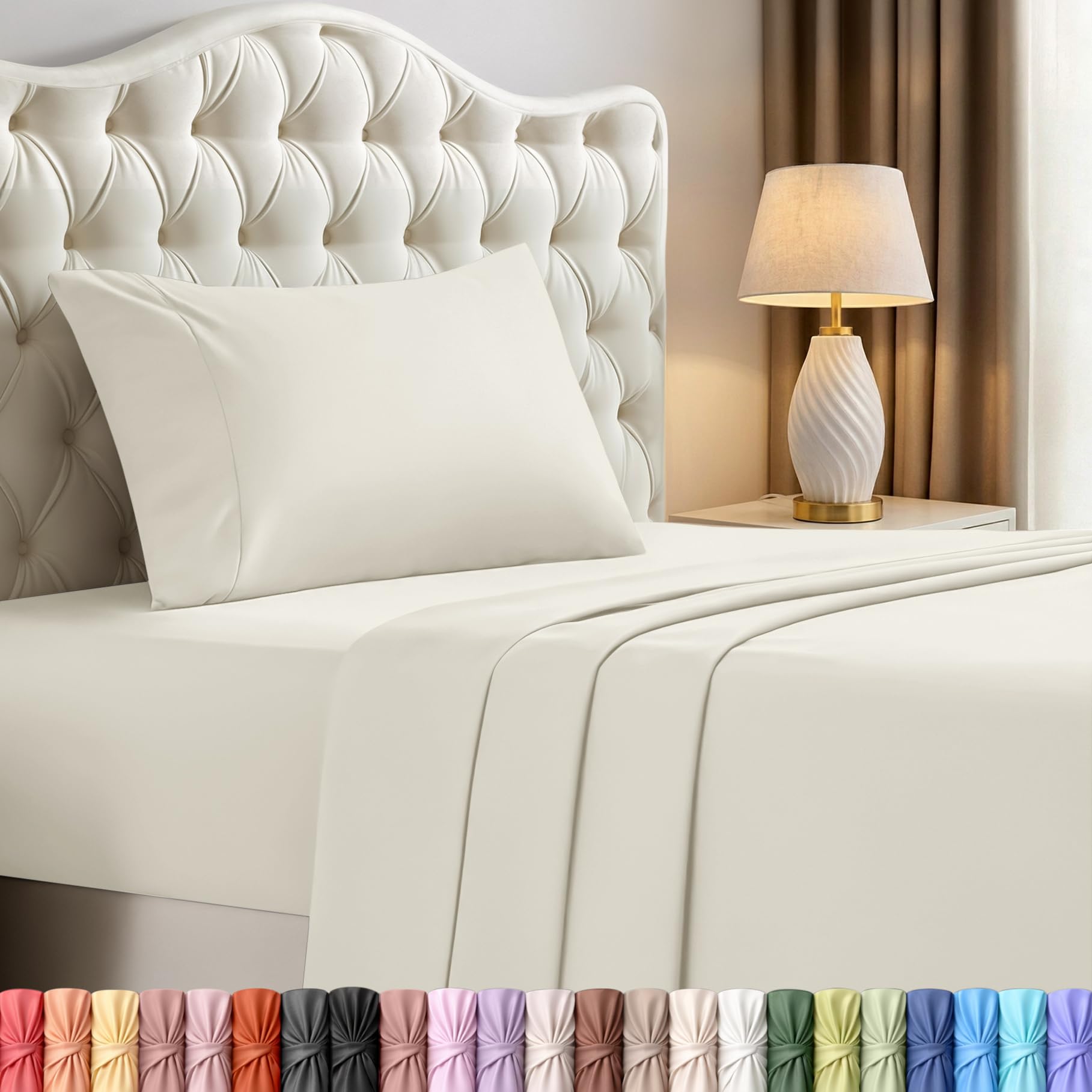 Utopia Bedding Queen Size Sheet Set – 4 Piece Bed Sheets, Soft and Breathable Microfiber, Includes 1 Fitted Sheet, 1 Flat Sheet and 2 Pillowcases – Oeko Tex (Coral)