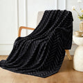 Whale Flotilla Flannel Fleece Throw Blanket for Couch Sofa Bed, Lightweight Breathable Soft Throws Plush Fluffy Chevron Design Decorative Blankets for All Season, 50x60 Inch, Coral