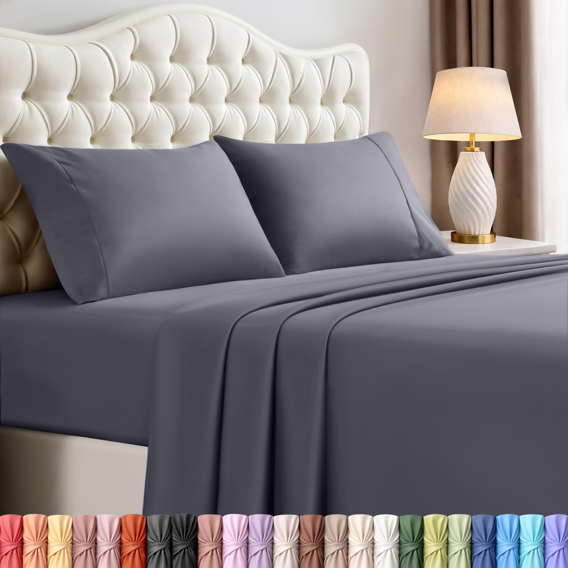 Utopia Bedding Queen Size Sheet Set – 4 Piece Bed Sheets, Soft and Breathable Microfiber, Includes 1 Fitted Sheet, 1 Flat Sheet and 2 Pillowcases – Oeko Tex (Coral)