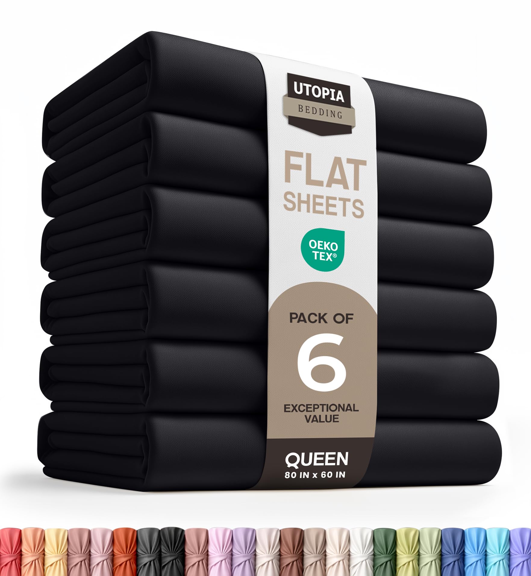 Utopia Bedding Flat Sheet - 1 Pack (Queen, Coral) - Soft Brushed Microfiber Fabric - Shrinkage & Fade Resistant Top Sheet - Easy Care Bed Sheet