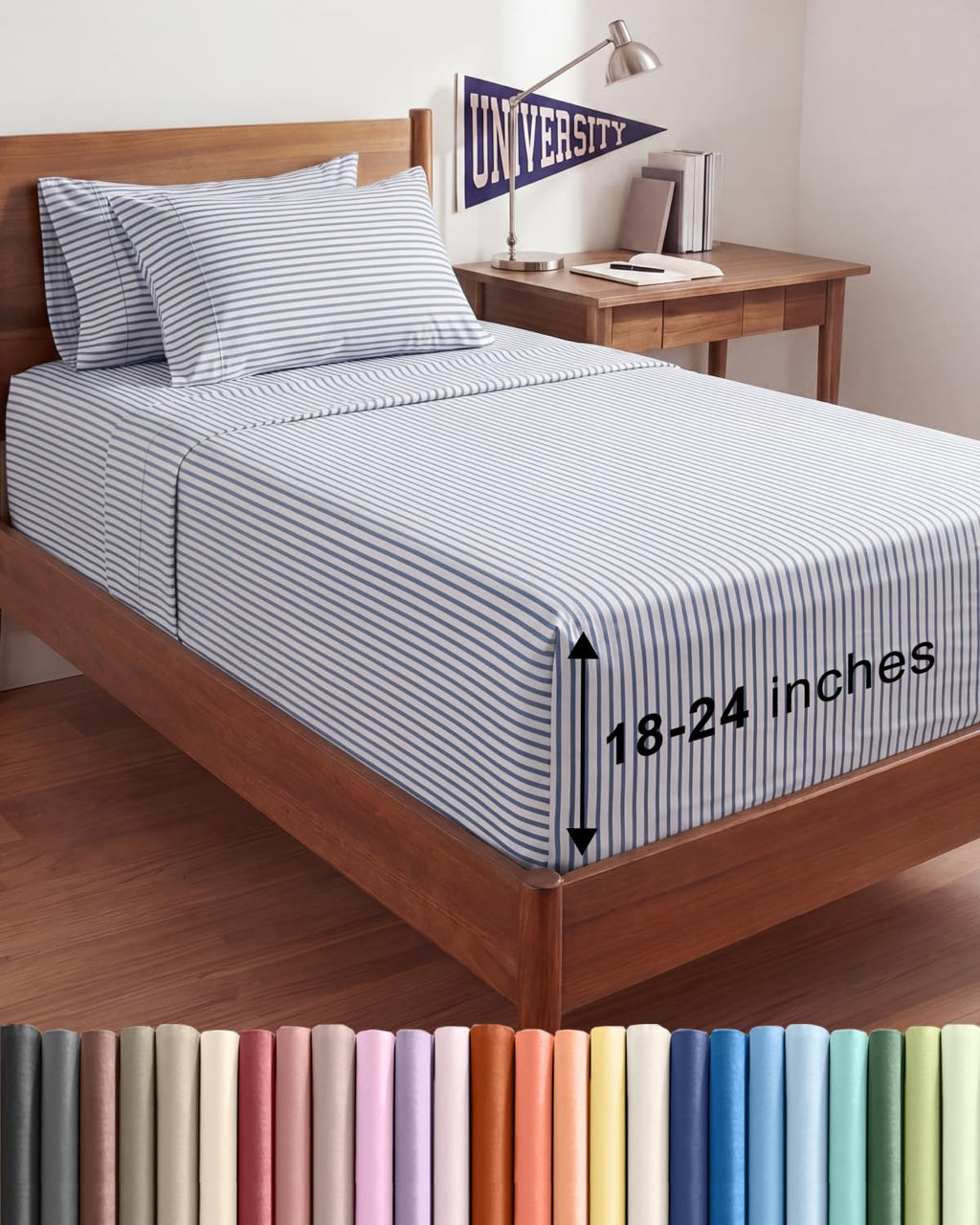 Extra Deep Queen Sheet Set - 6 Piece Breathable and Cooling Sheets - Hotel Luxury Bedding for Women, Men, Kids & Teens - Easy & Secure Fit - Soft, Wrinkle Free and Comfy - Extra Deep Pockets - Coral