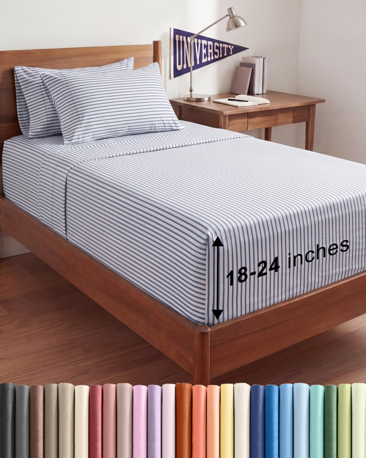 Extra Deep Queen Sheet Set - 6 Piece Breathable and Cooling Sheets - Hotel Luxury Bedding for Women, Men, Kids & Teens - Easy & Secure Fit - Soft, Wrinkle Free and Comfy - Extra Deep Pockets - Coral