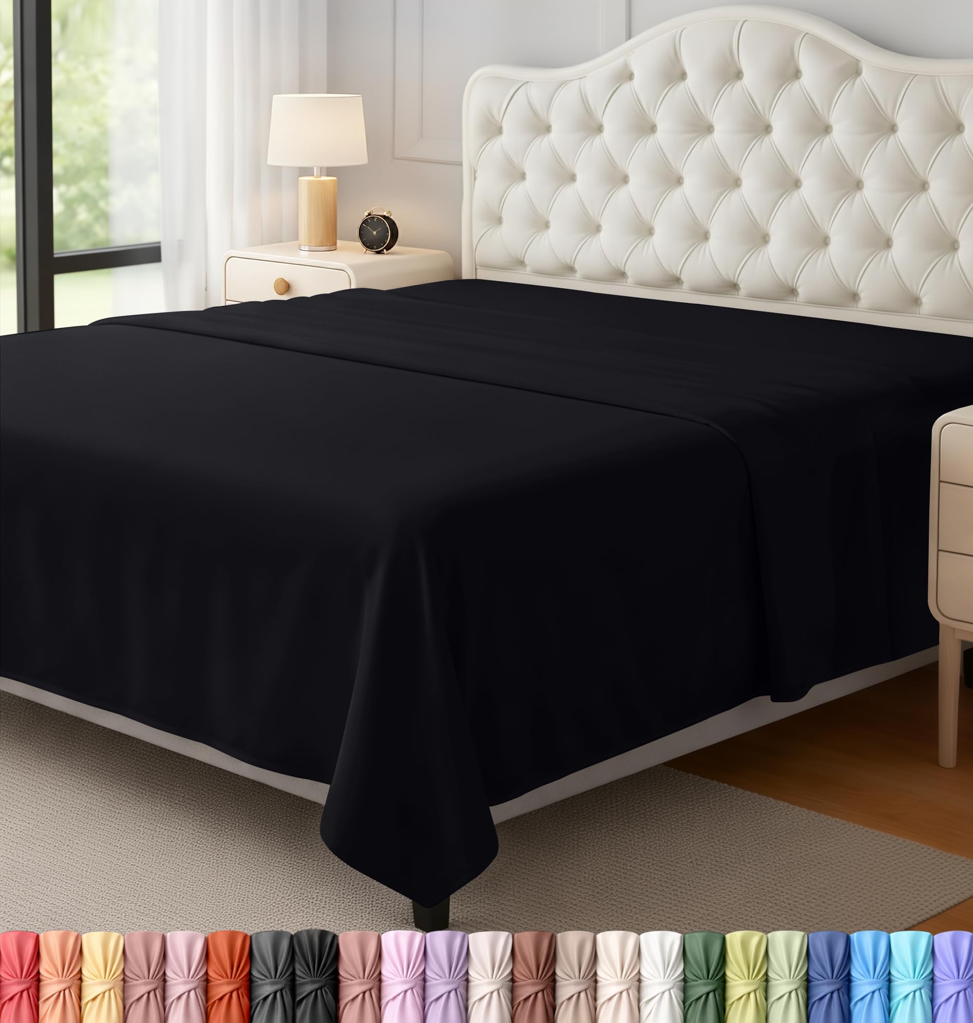 Utopia Bedding Flat Sheet - 1 Pack (Queen, Coral) - Soft Brushed Microfiber Fabric - Shrinkage & Fade Resistant Top Sheet - Easy Care Bed Sheet
