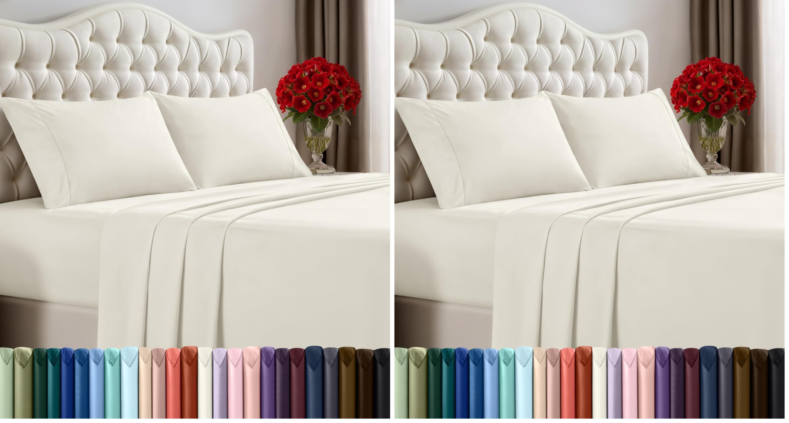 Utopia Bedding Queen Size Sheet Set – 4 Piece Bed Sheets, Soft and Breathable Microfiber, Includes 1 Fitted Sheet, 1 Flat Sheet and 2 Pillowcases – Oeko Tex (Coral)