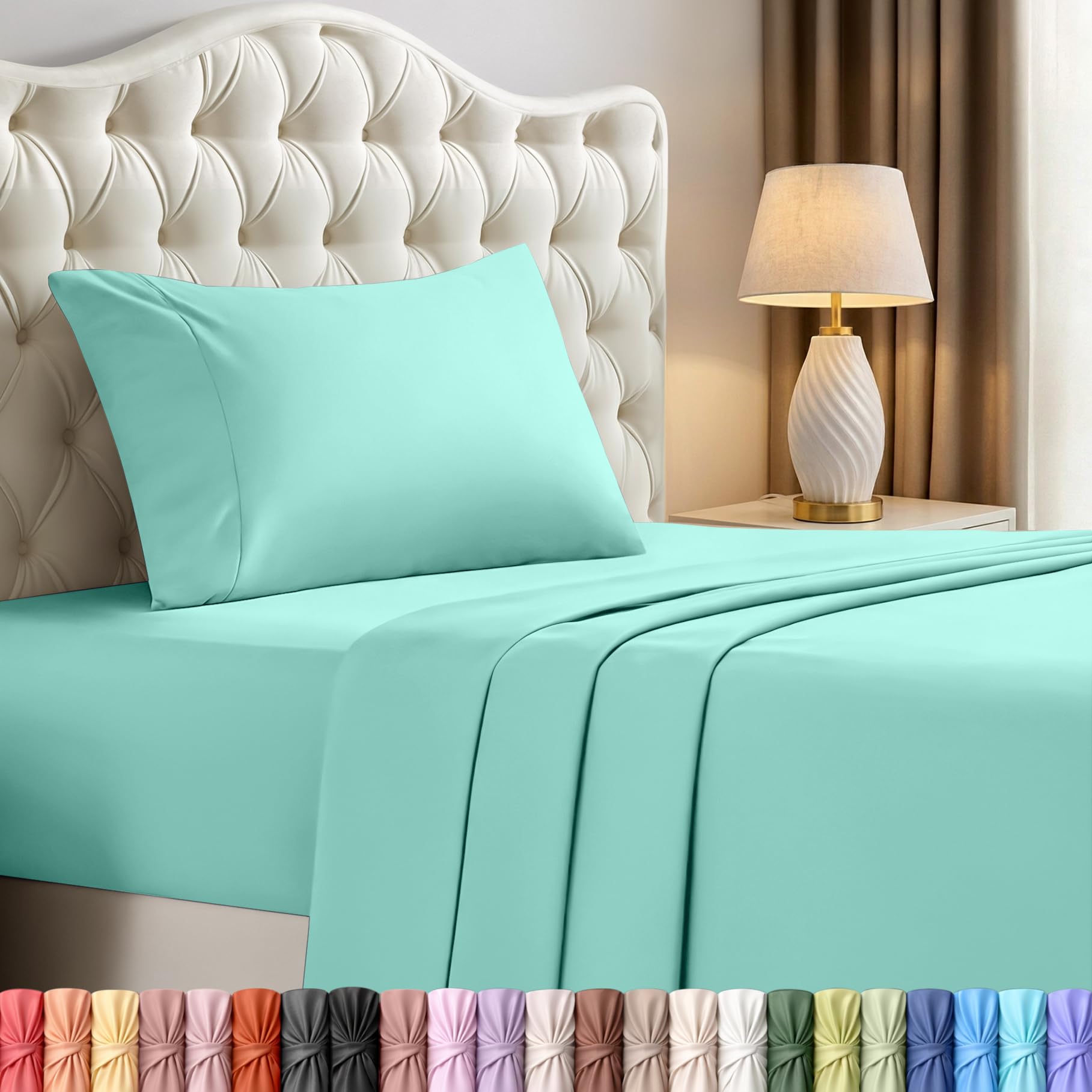 Utopia Bedding Queen Size Sheet Set – 4 Piece Bed Sheets, Soft and Breathable Microfiber, Includes 1 Fitted Sheet, 1 Flat Sheet and 2 Pillowcases – Oeko Tex (Coral)