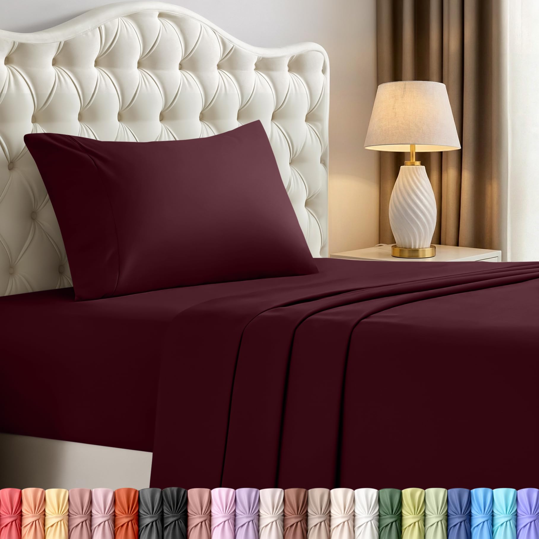 Utopia Bedding Queen Size Sheet Set – 4 Piece Bed Sheets, Soft and Breathable Microfiber, Includes 1 Fitted Sheet, 1 Flat Sheet and 2 Pillowcases – Oeko Tex (Coral)