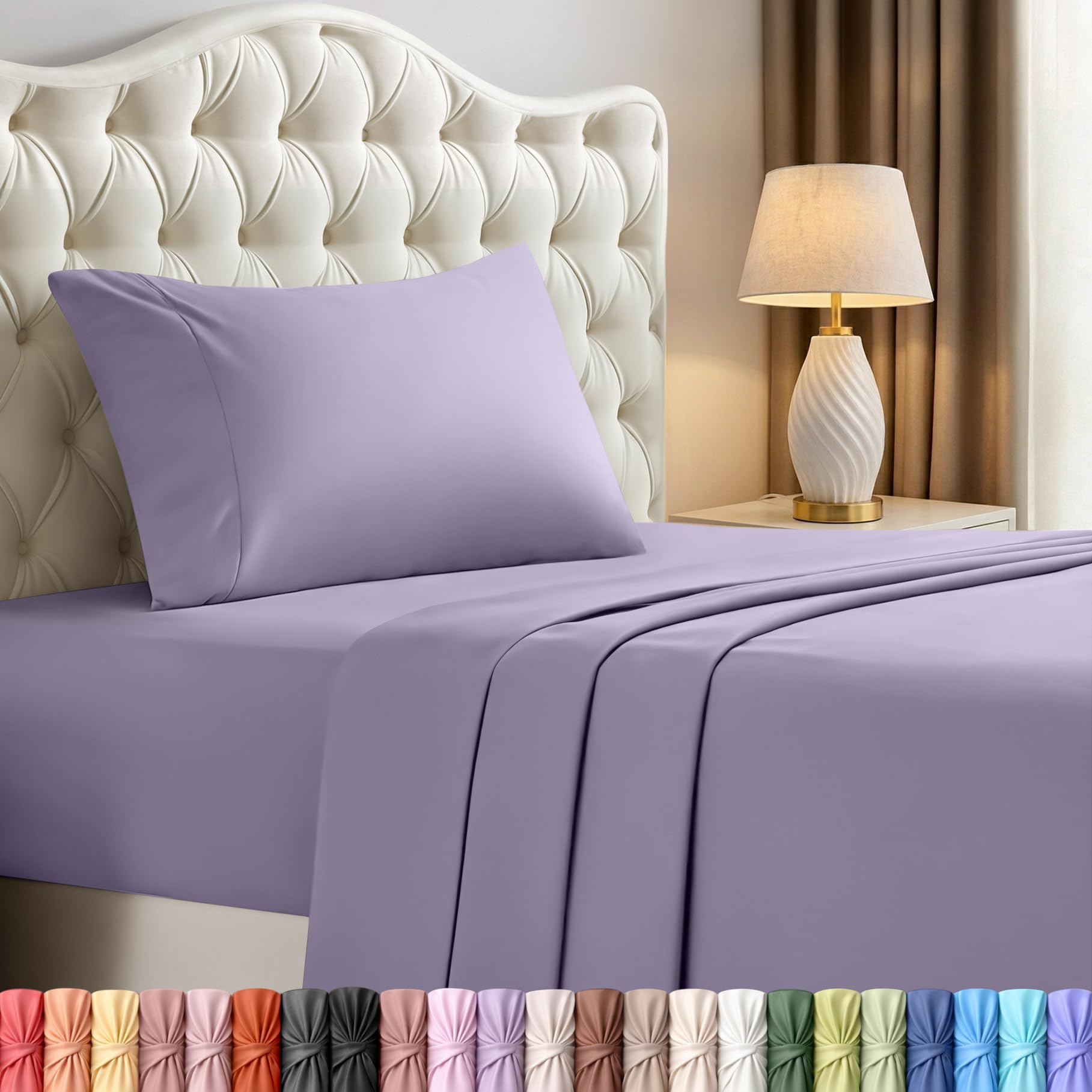 Utopia Bedding Queen Size Sheet Set – 4 Piece Bed Sheets, Soft and Breathable Microfiber, Includes 1 Fitted Sheet, 1 Flat Sheet and 2 Pillowcases – Oeko Tex (Coral)