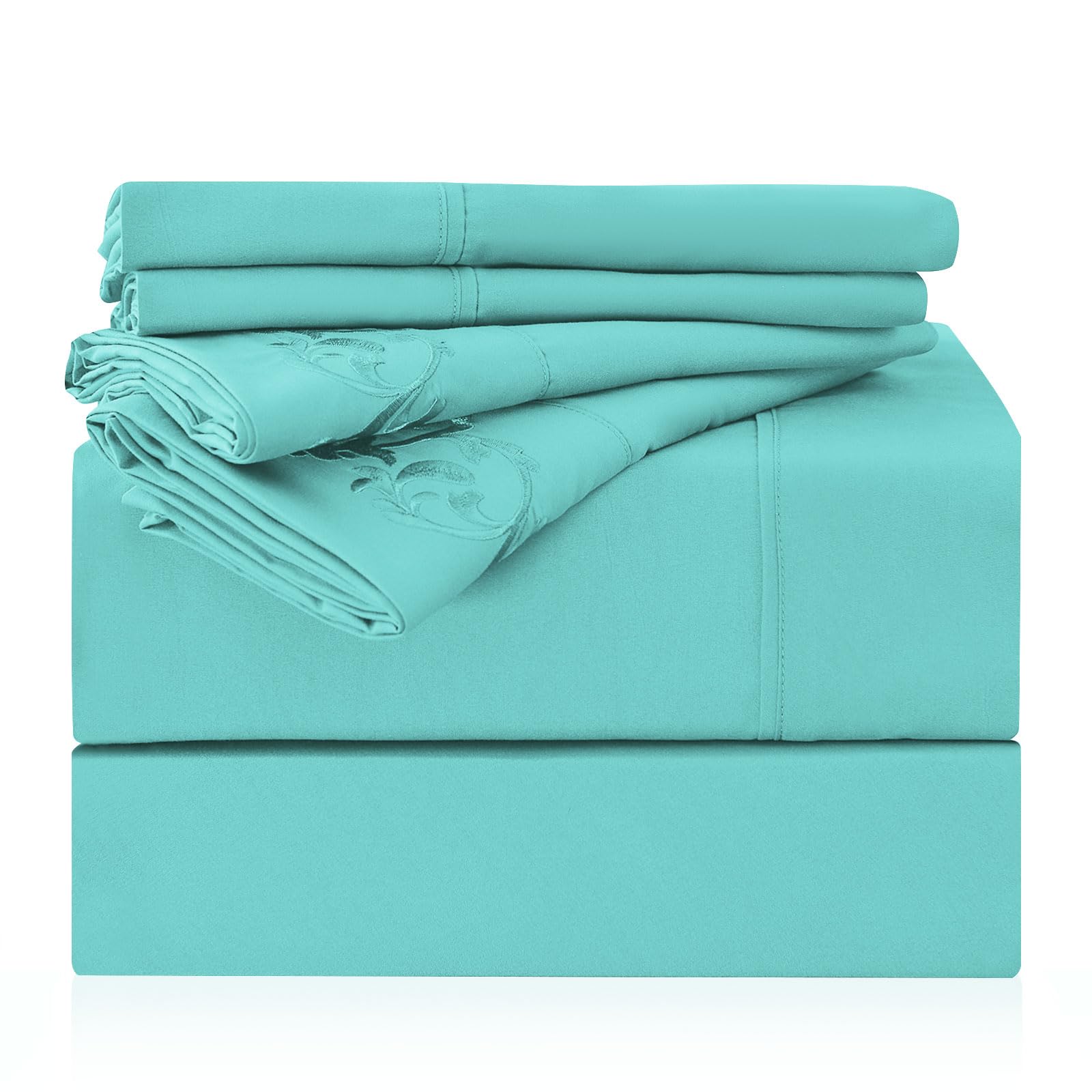 LONAVA Twin Sheet Set 3 Pieces,Peachy Coral Ultra Soft & Breathable Microbifer Sheets, 1600 Thread Count Hotel Luxury Oeko-Tex Bed Sheets, 14-16 Inch Deep Pocket Durable Wrinkle Free Sheets