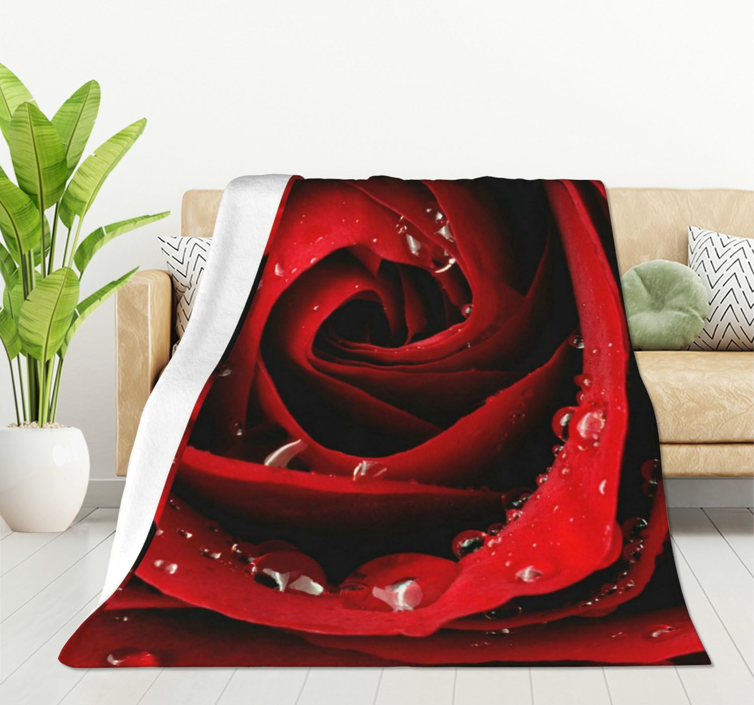 HGOD DESIGNS Beach Coral Fleece Throw Blanket Soft Cozy Coral Fuzzy Blanket Caring for Women & Adults Ocean Coral Pink Branch Reef Nature Red White Plush Microfiber Blanket 40"x50"