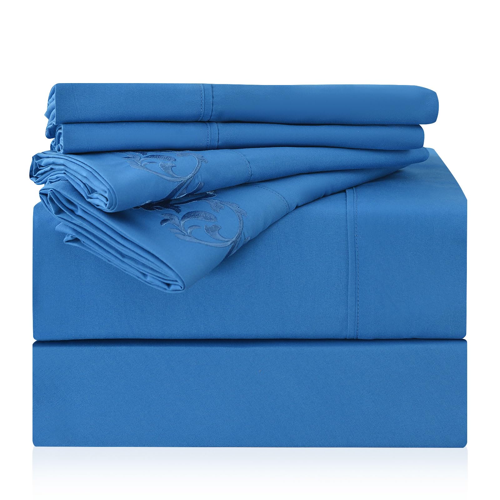 LONAVA Twin Sheet Set 3 Pieces,Peachy Coral Ultra Soft & Breathable Microbifer Sheets, 1600 Thread Count Hotel Luxury Oeko-Tex Bed Sheets, 14-16 Inch Deep Pocket Durable Wrinkle Free Sheets
