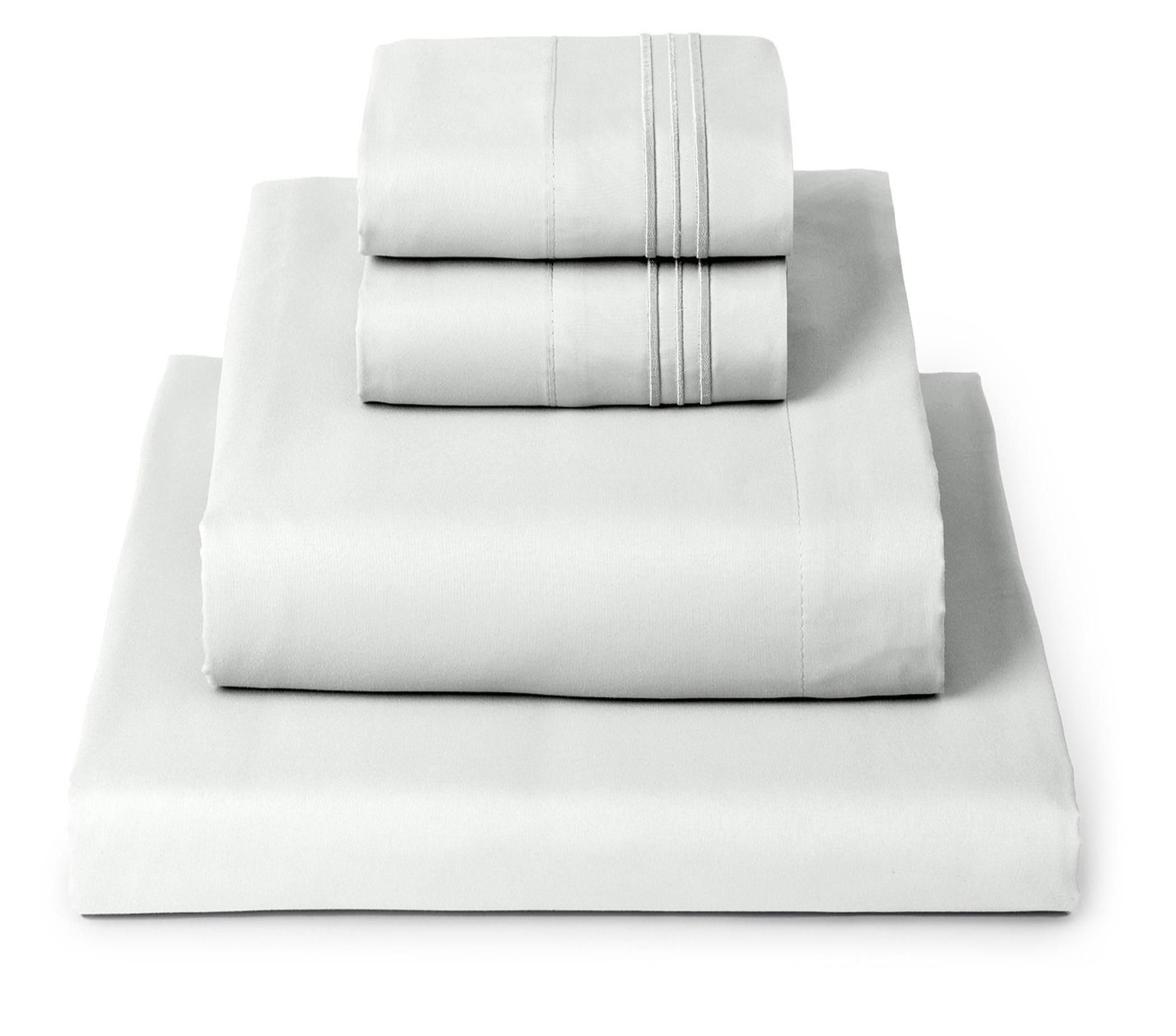 Mellanni Queen Sheets Set - 4 PC Iconic Collection Bedding - Hotel Luxury, Extra Soft, Cooling Bed Sheets - Wrinkle, Fade, Stain Resistant (Queen, White)