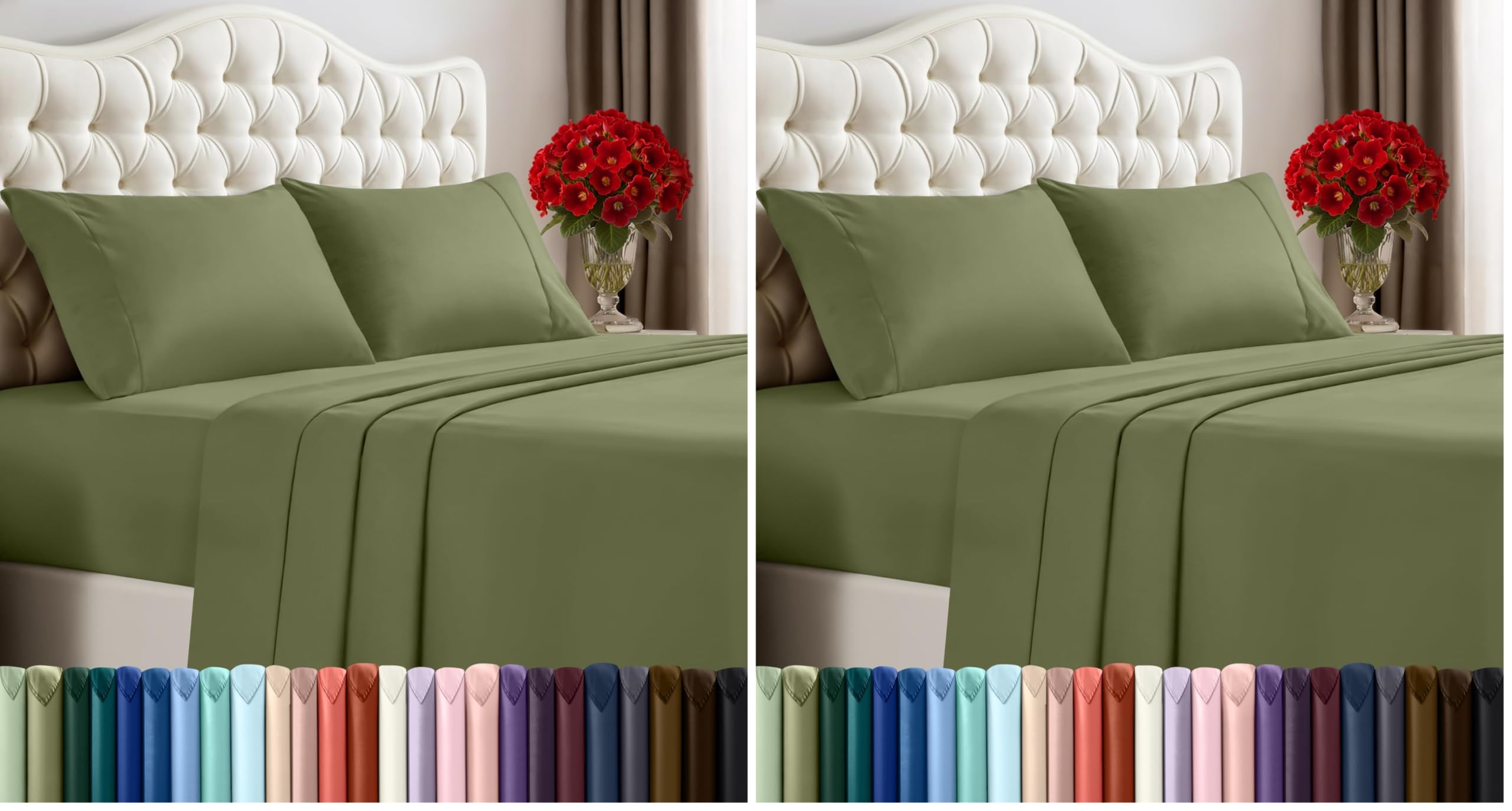 Utopia Bedding Queen Size Sheet Set – 4 Piece Bed Sheets, Soft and Breathable Microfiber, Includes 1 Fitted Sheet, 1 Flat Sheet and 2 Pillowcases – Oeko Tex (Coral)