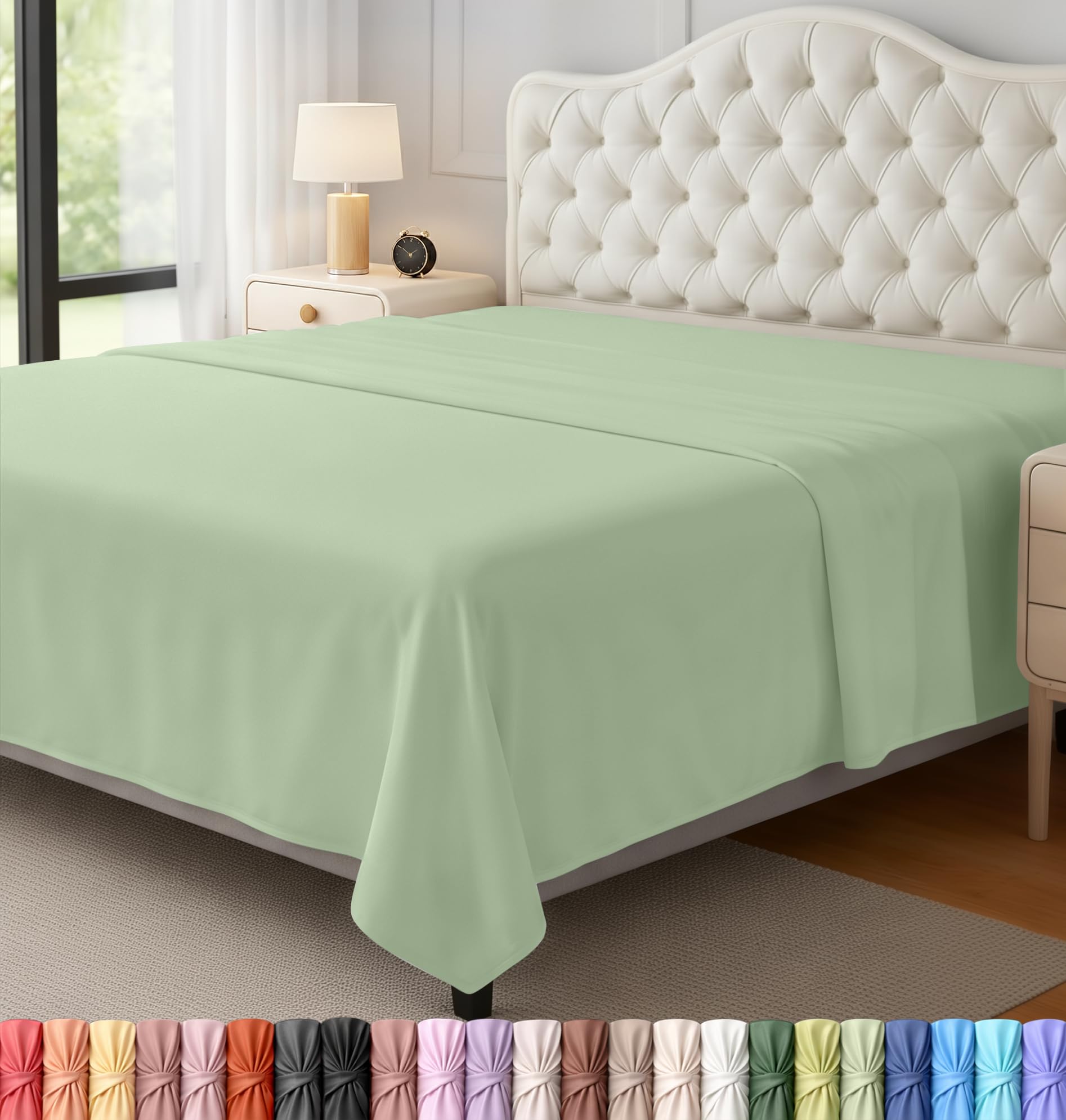 Utopia Bedding Flat Sheet - 1 Pack (Queen, Coral) - Soft Brushed Microfiber Fabric - Shrinkage & Fade Resistant Top Sheet - Easy Care Bed Sheet