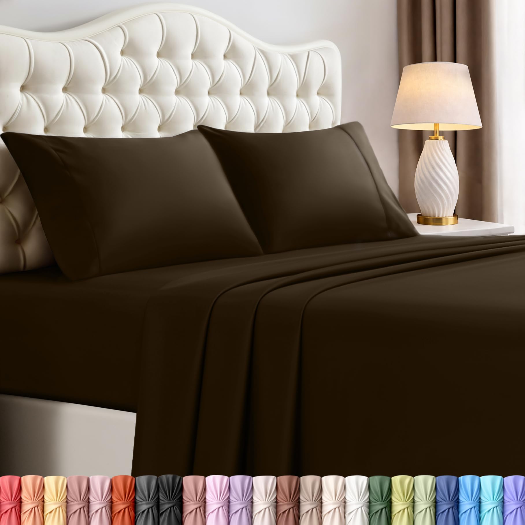 Utopia Bedding Queen Size Sheet Set – 4 Piece Bed Sheets, Soft and Breathable Microfiber, Includes 1 Fitted Sheet, 1 Flat Sheet and 2 Pillowcases – Oeko Tex (Coral)