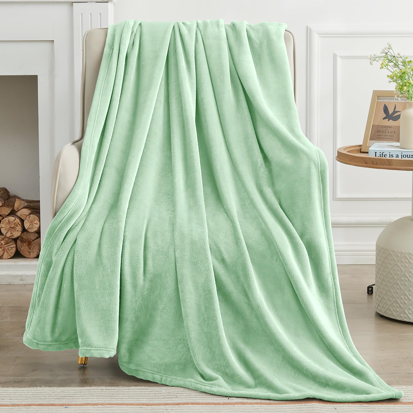 KMUSET Fleece Blanket Twin Size Coral Lightweight Super Soft Cozy Luxury Bed Blanket Microfiber
