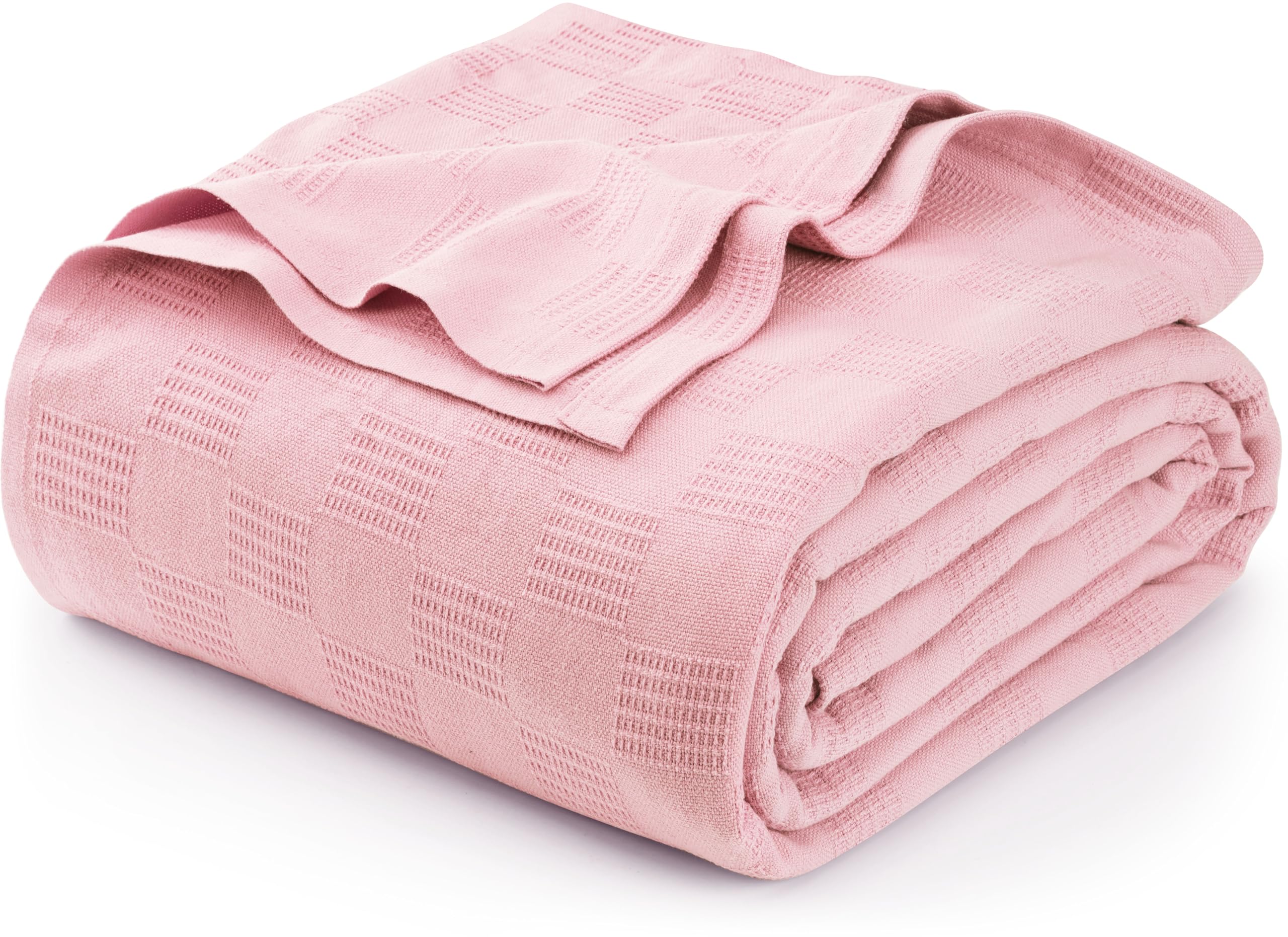 Utopia Bedding 100% Cotton Thermal Blanket Smoke Gray Queen Size Soft, Lightweight, Breathable, Cozy Spring and Summer Blankets for Bed, Home Room Decor Gifts for Women and Men (90x90 Inches)