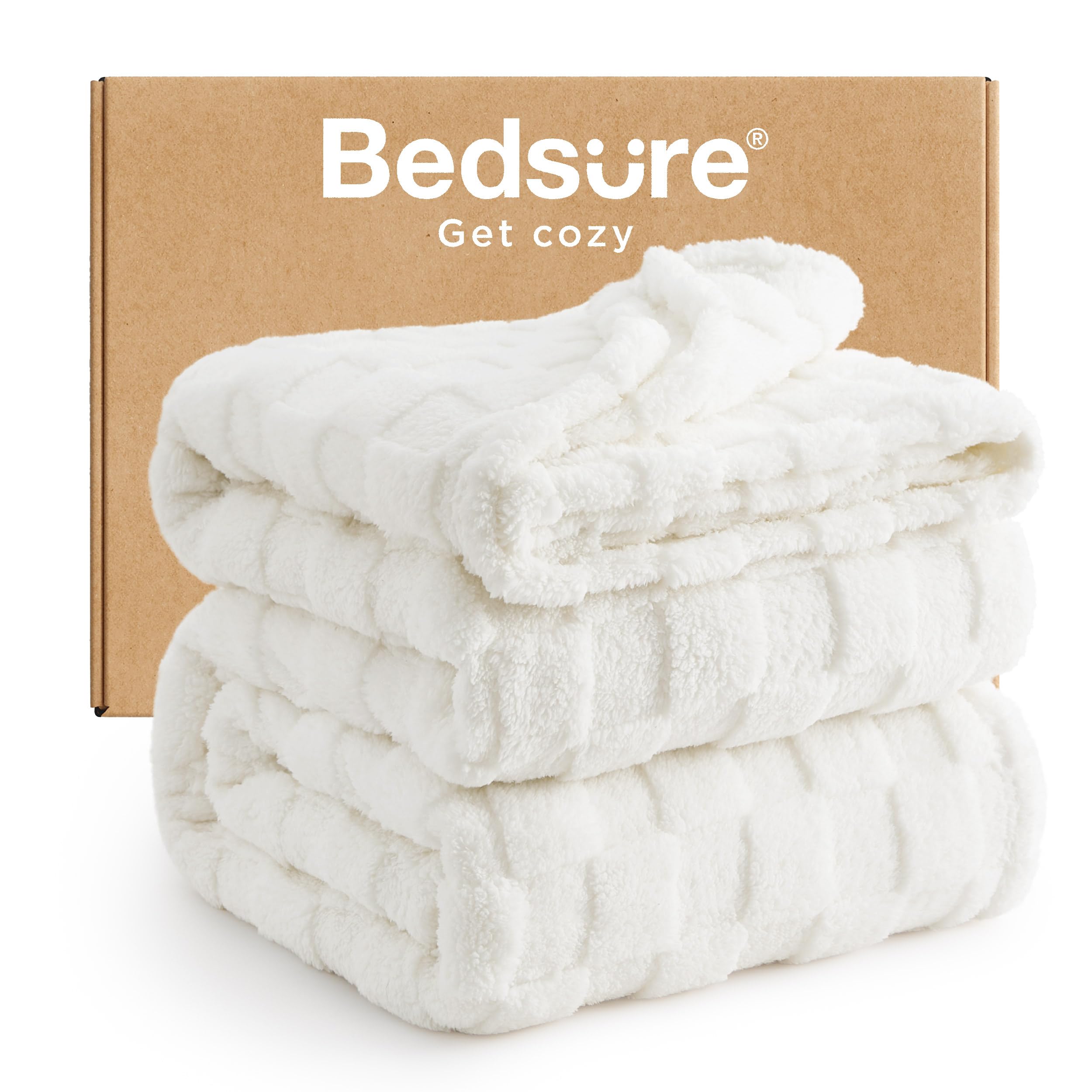 Bedsure GentleSoft Sage Green Throw Blanket for Couch - Checkered Fleece Mothers Gifts Day Blankets, Cute Soft Cozy Spring Summer Throw for Bedroom Home Decor Gifts for Girls, 50x60 Inches