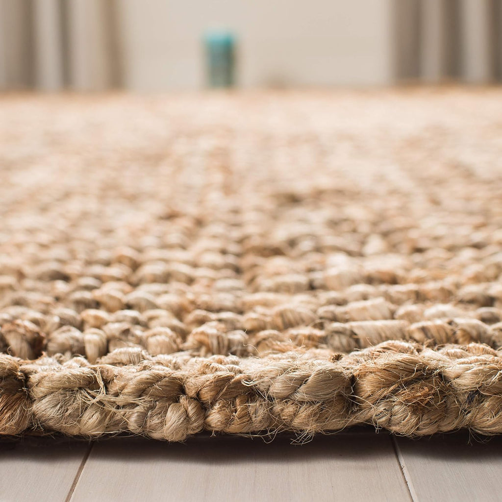 SAFAVIEH Natural Fiber Collection Runner Rug - 2' x 6', Natural Brown, Handmade Jute, Farmhouse Style, Chunky Textured Thick Pile (NF447A)