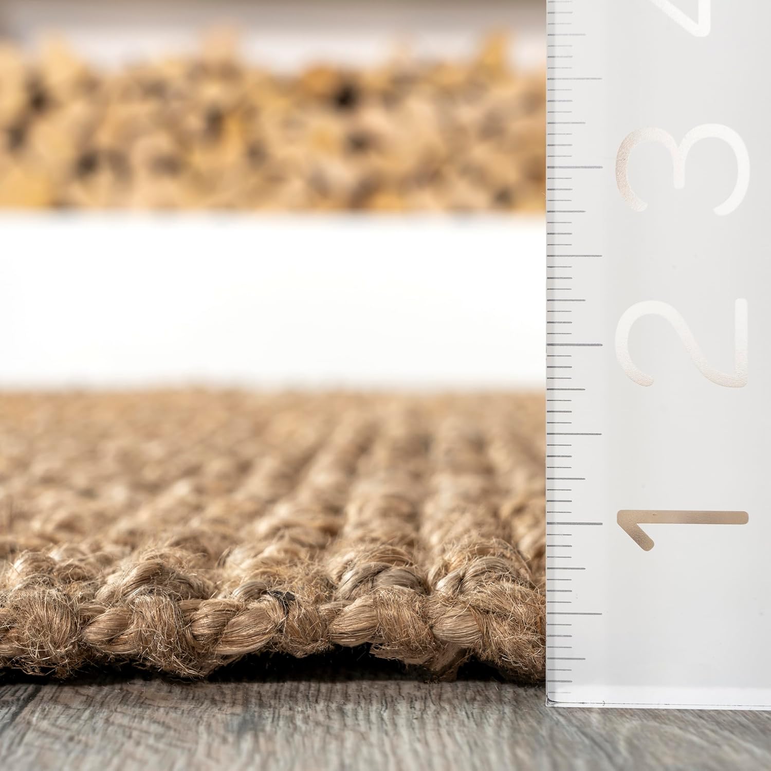 Nuloom Ashli Hand Woven, Natural, 2'6" x 12', Farmhouse, Jute, Soft and Textured, High Traffic, Stain Resistant, Easy Clean, Durable Runner for Bedroom, Living Room, Dining, Den, Foyer, Entryway