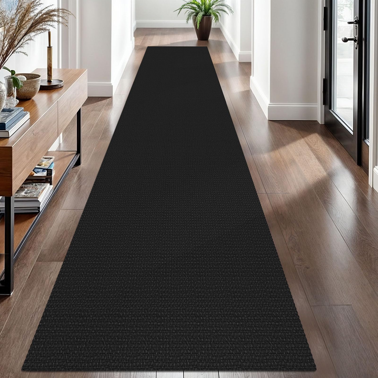 EARTHALL Woven Runner Rug 2x5 Ft Washable Runners for Hallways Cotton Non Slip Rubber Backed Kitchen Runner Braided Indoor Floor Carpet for Entryway, Hallway, Kitchen, Bedroom, Orange/Tan/Brown